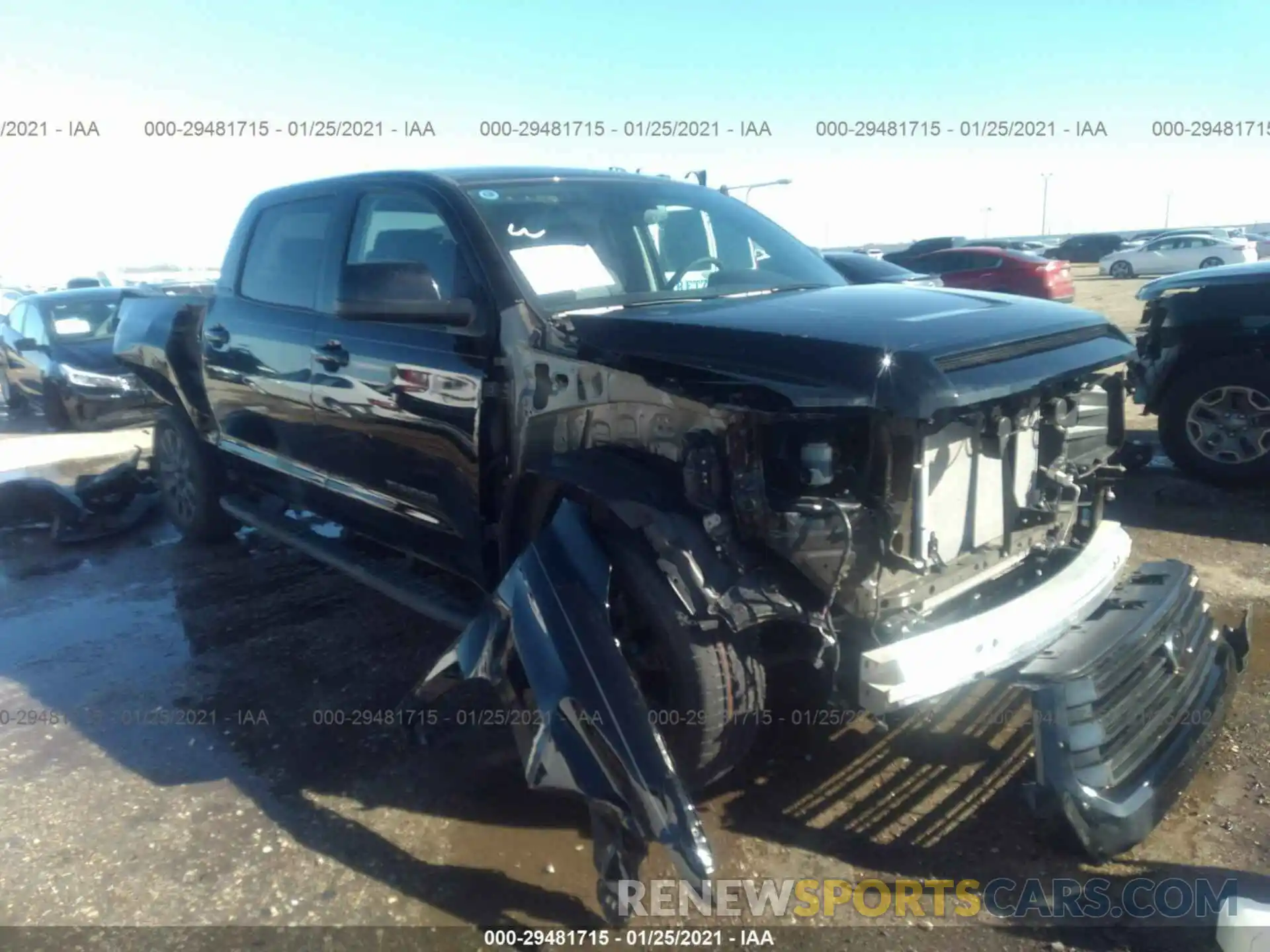 1 Photograph of a damaged car 5TFHY5F17MX983751 TOYOTA TUNDRA 4WD 2021