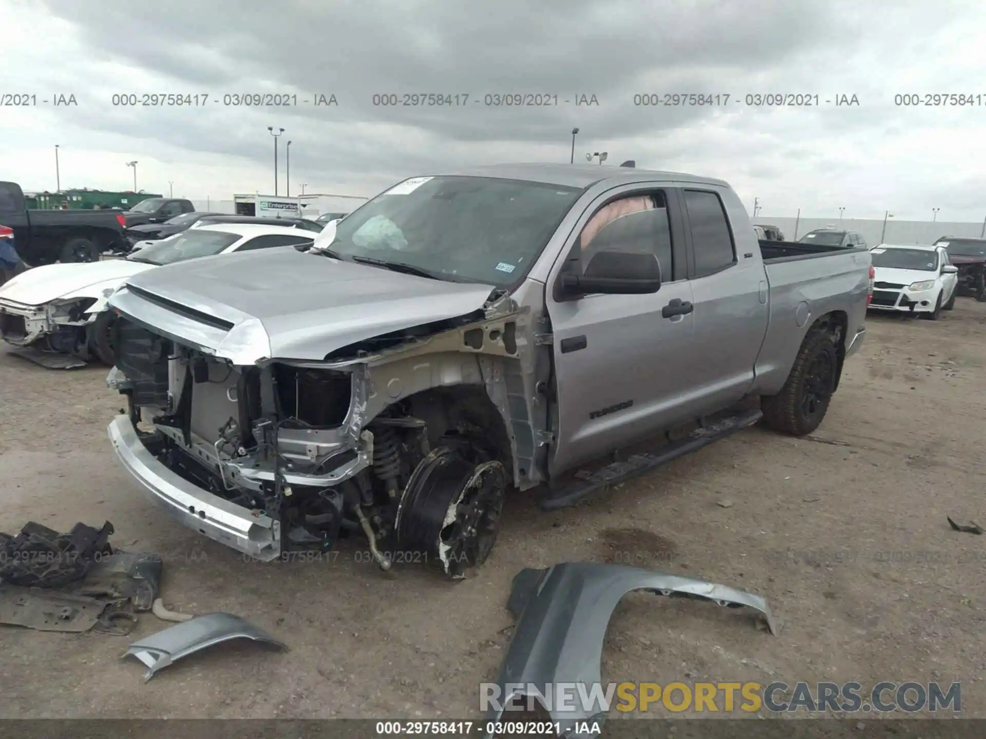 2 Фотография поврежденного автомобиля 5TFUY5F14MX957316 TOYOTA TUNDRA 4WD 2021