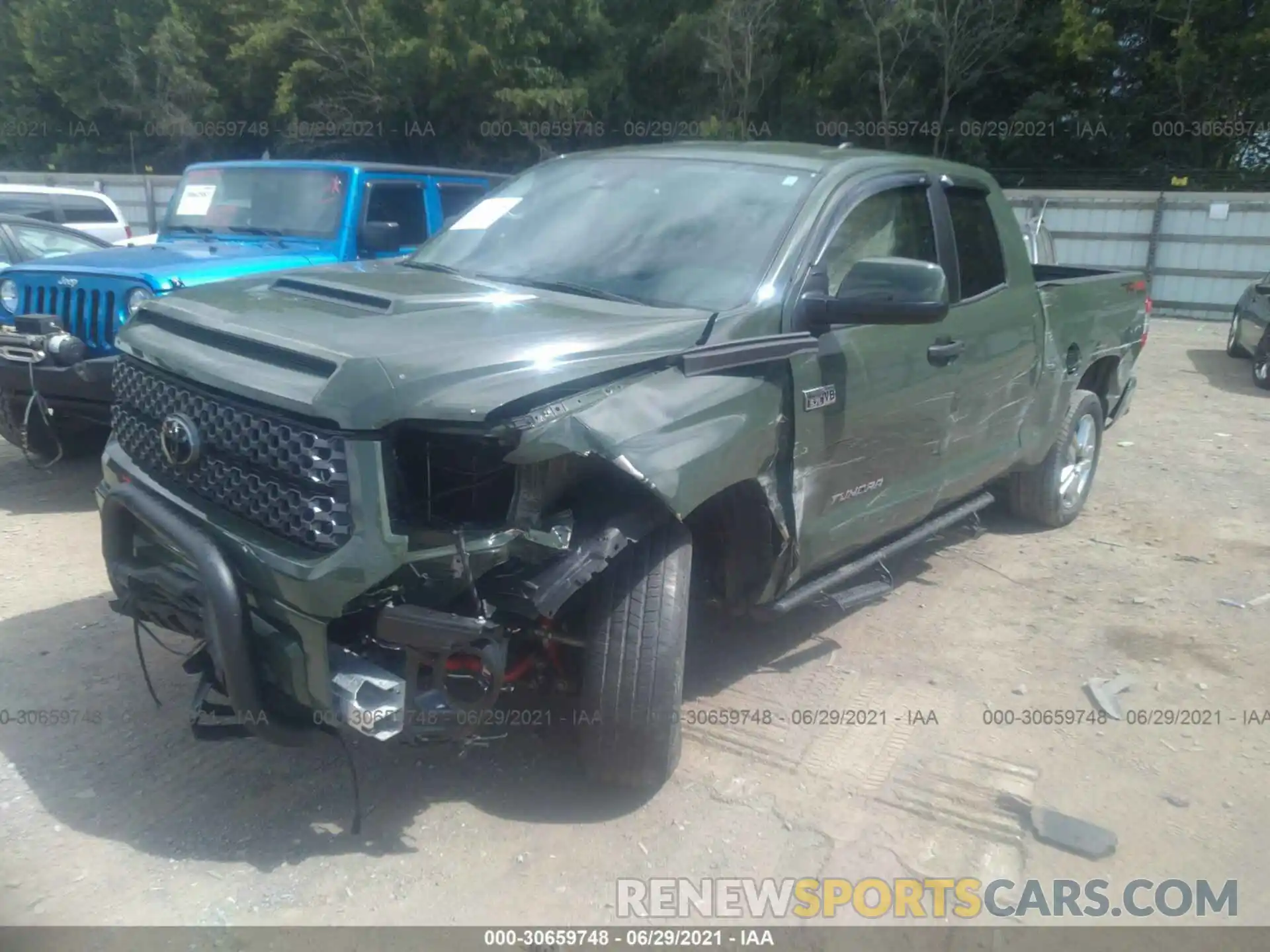 2 Photograph of a damaged car 5TFUY5F19MX959286 TOYOTA TUNDRA 4WD 2021