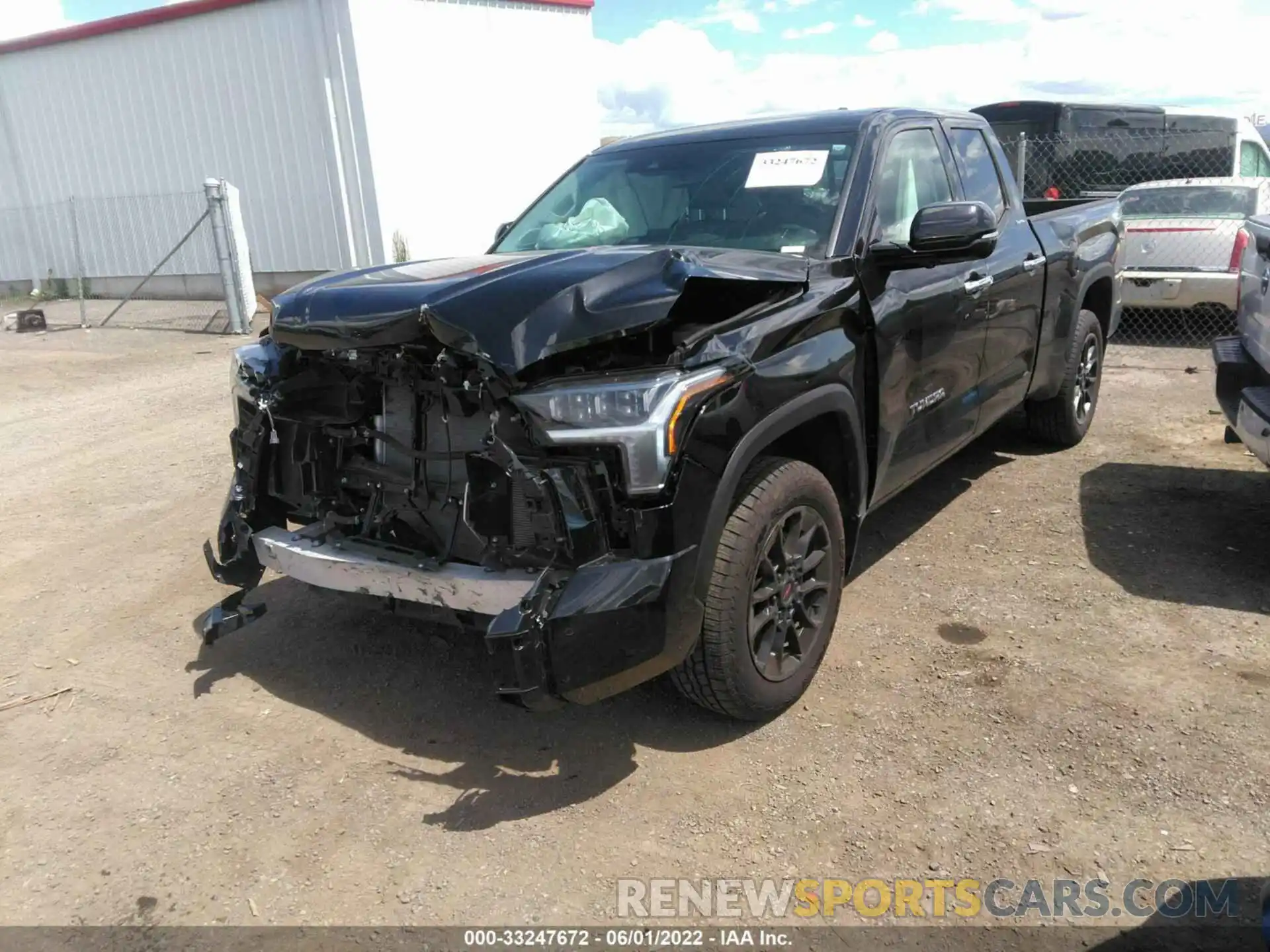 2 Photograph of a damaged car 5TFJA5DA8NX005818 TOYOTA TUNDRA 4WD 2022