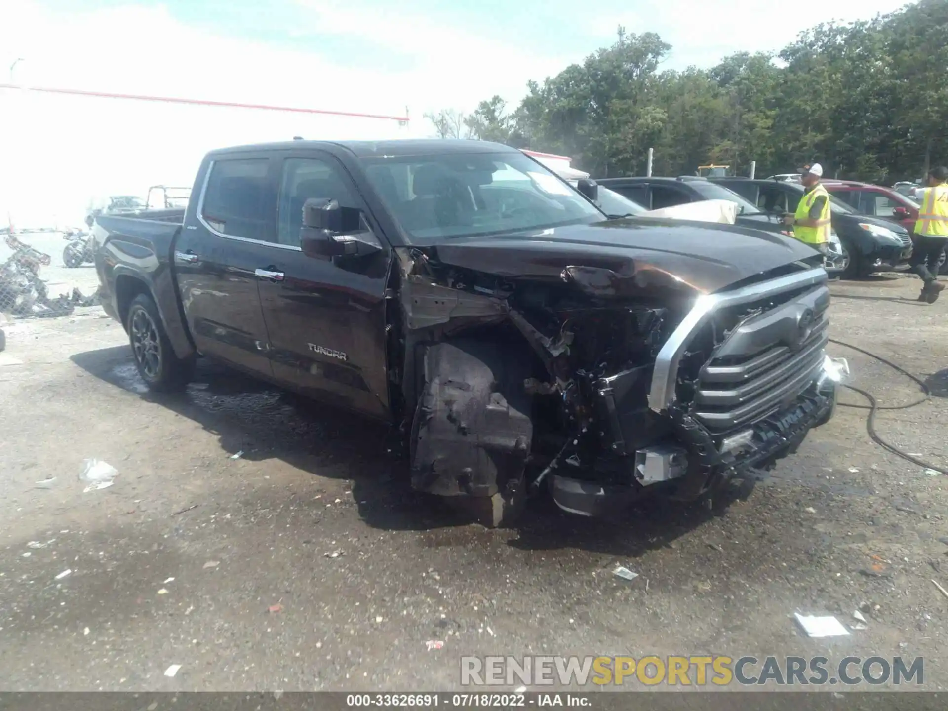 1 Photograph of a damaged car 5TFJA5DB3NX014175 TOYOTA TUNDRA 4WD 2022