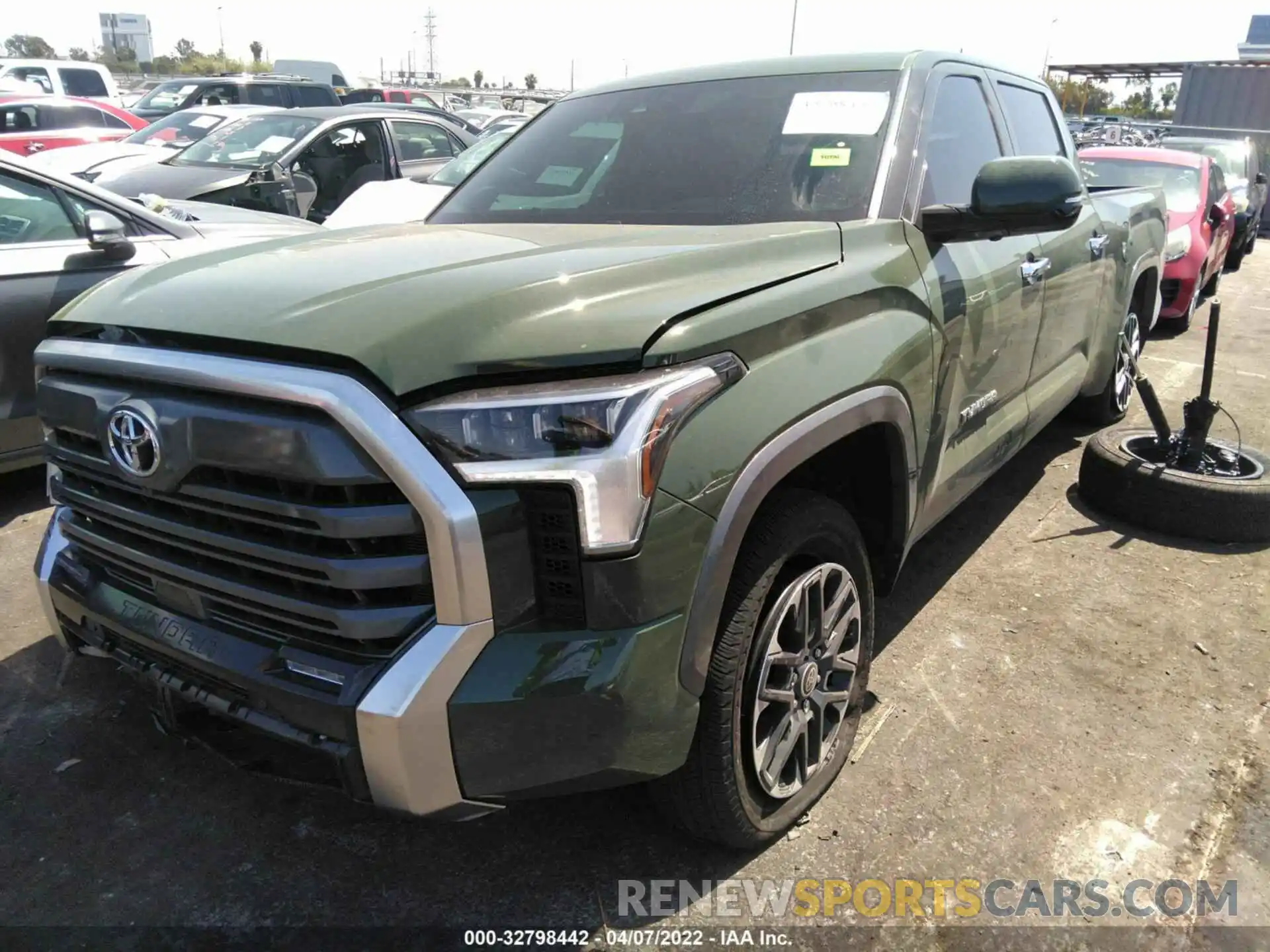 2 Photograph of a damaged car 5TFJA5EC5NX002441 TOYOTA TUNDRA 4WD 2022