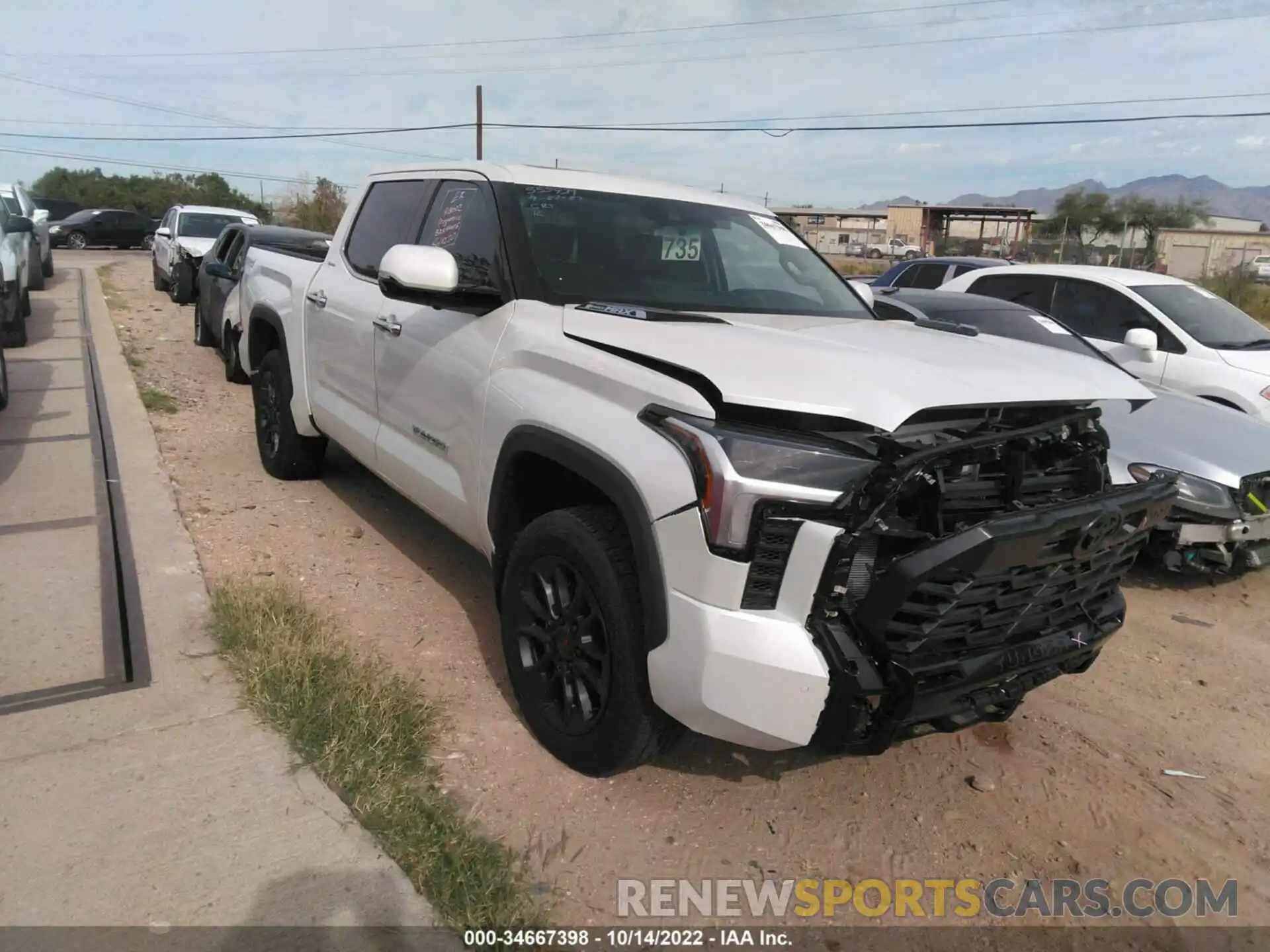 1 Photograph of a damaged car 5TFJC5DB6NX008476 TOYOTA TUNDRA 4WD 2022