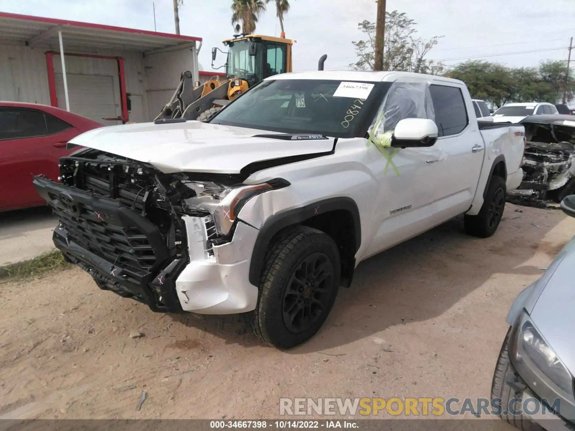 2 Photograph of a damaged car 5TFJC5DB6NX008476 TOYOTA TUNDRA 4WD 2022