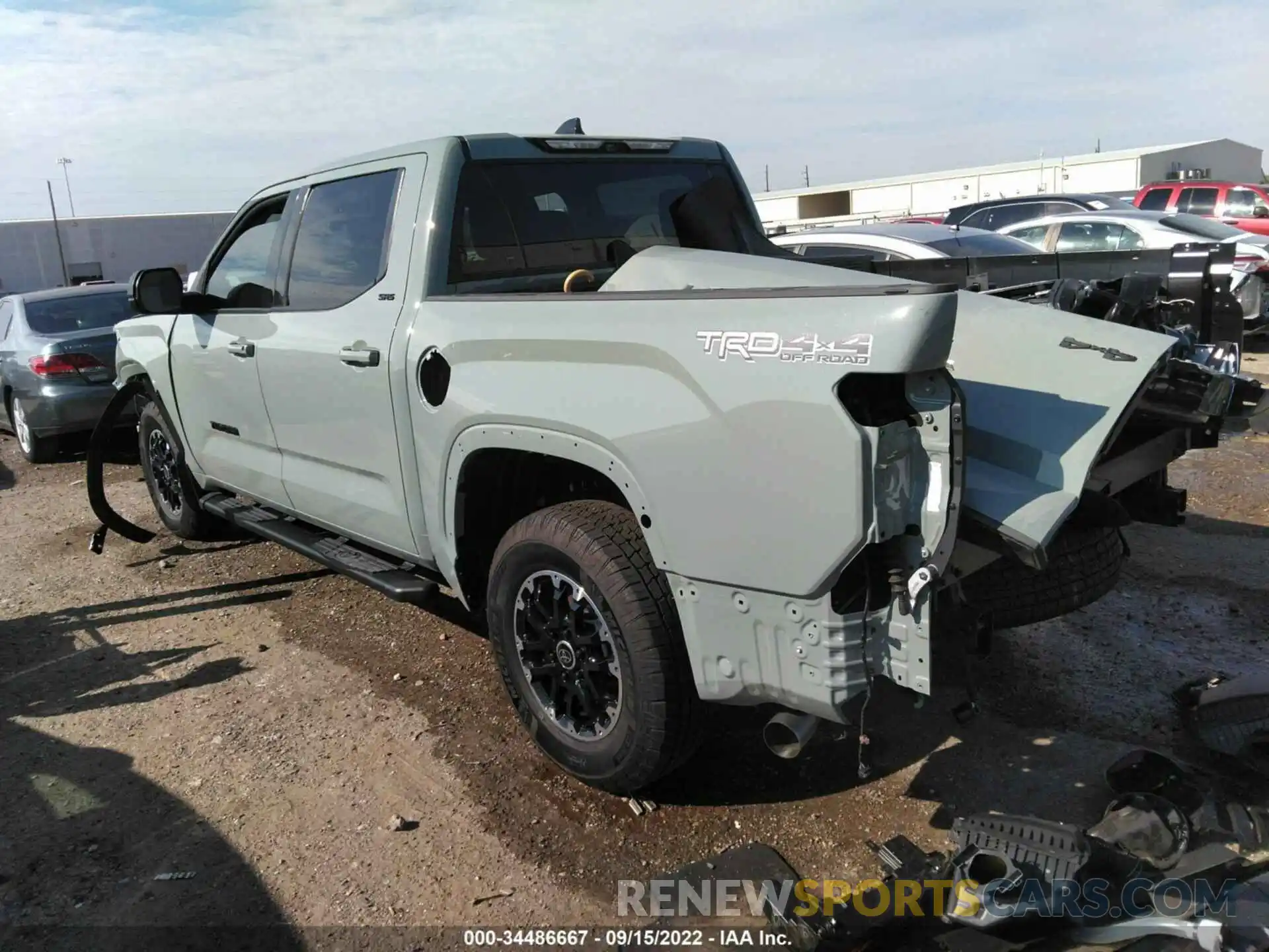 3 Photograph of a damaged car 5TFLA5DB5NX025770 TOYOTA TUNDRA 4WD 2022