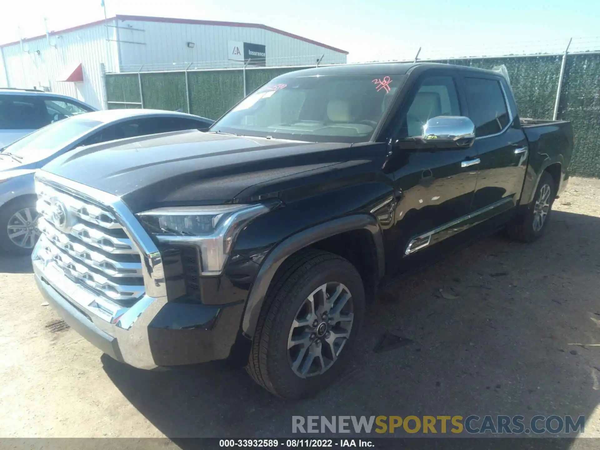 2 Photograph of a damaged car 5TFMA5DB8NX016145 TOYOTA TUNDRA 4WD 2022