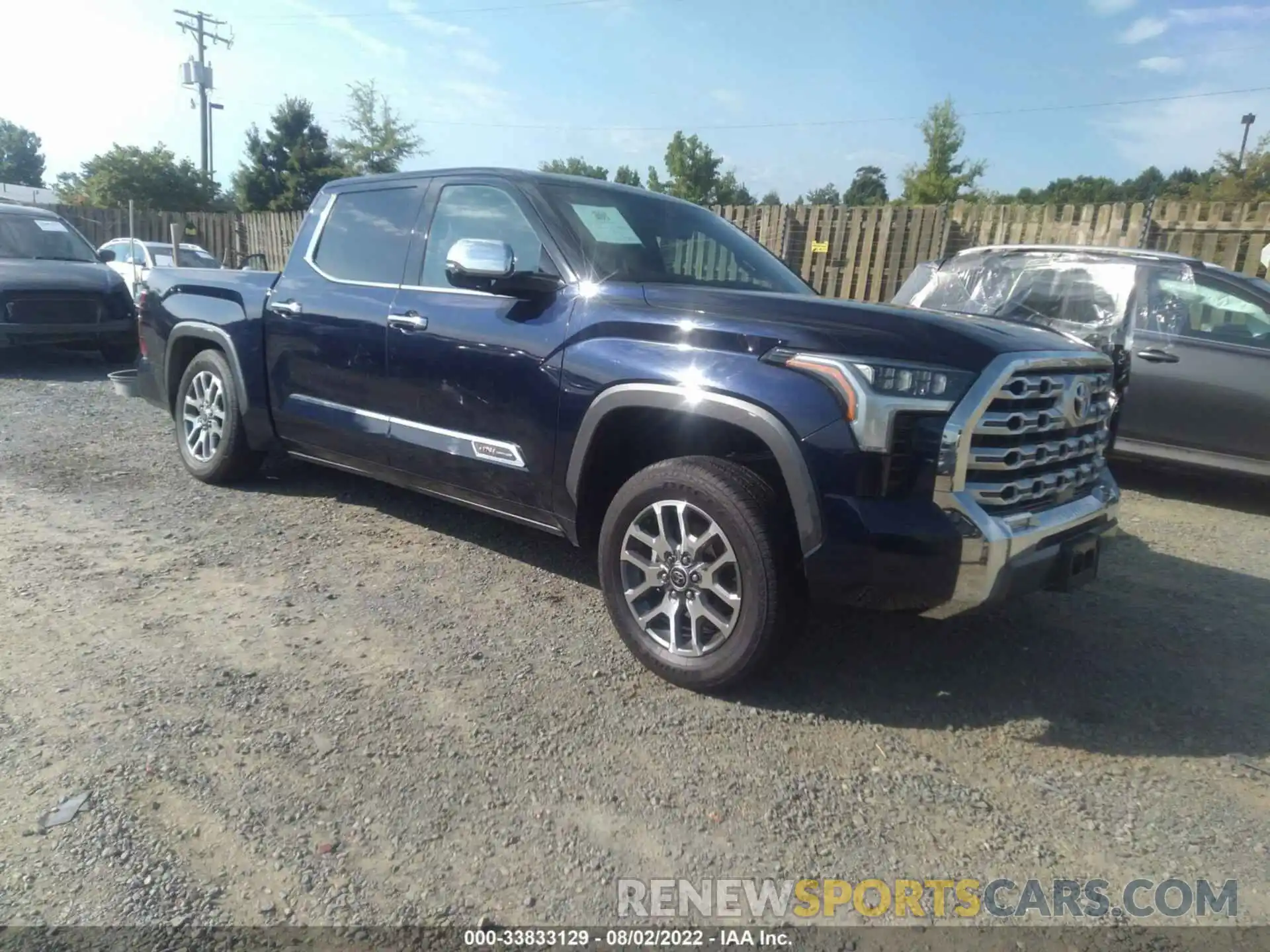 1 Photograph of a damaged car 5TFMA5DB8NX018347 TOYOTA TUNDRA 4WD 2022