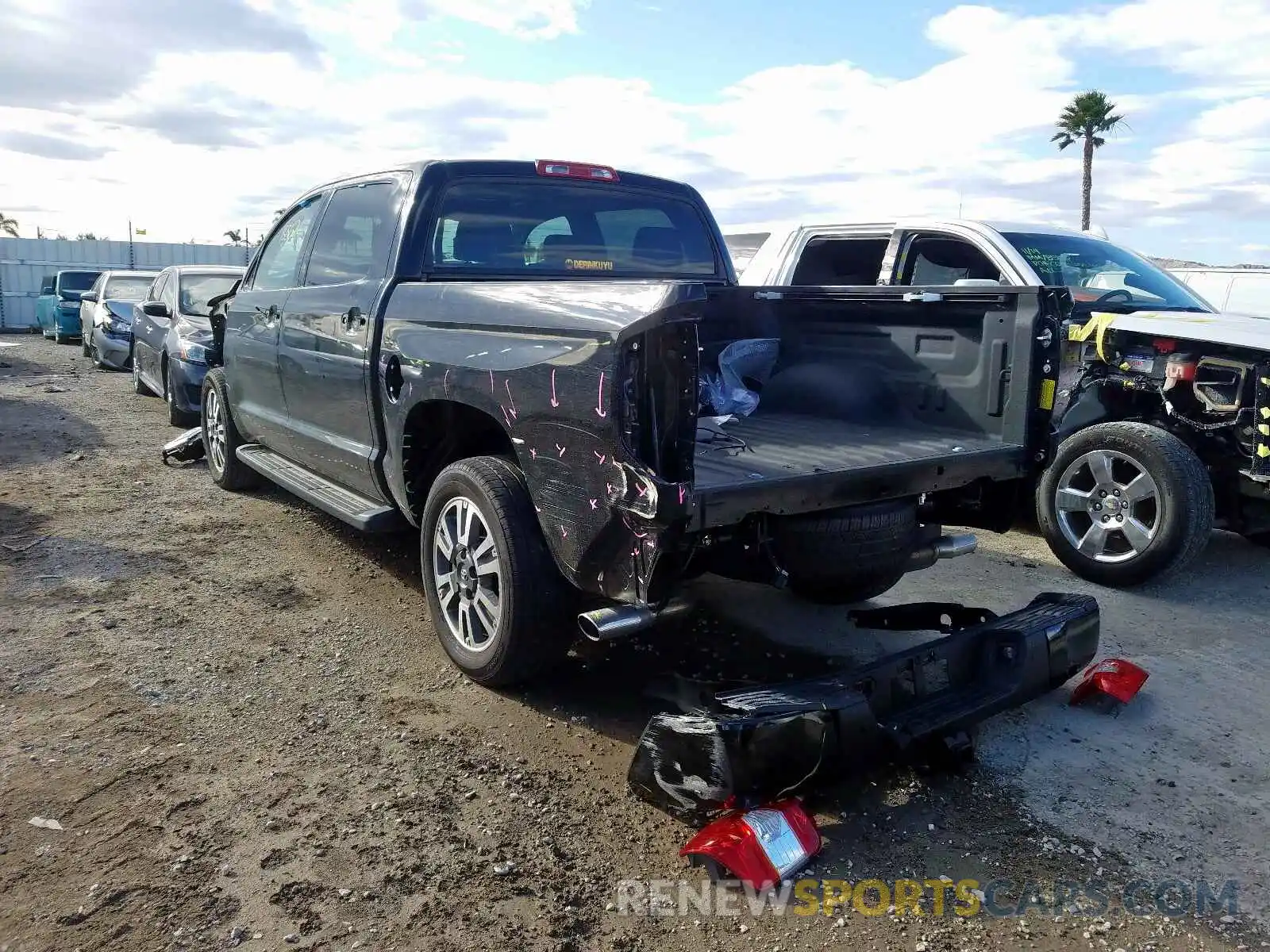 3 Photograph of a damaged car 5TFAY5F11KX784824 TOYOTA TUNDRA CRE 2019