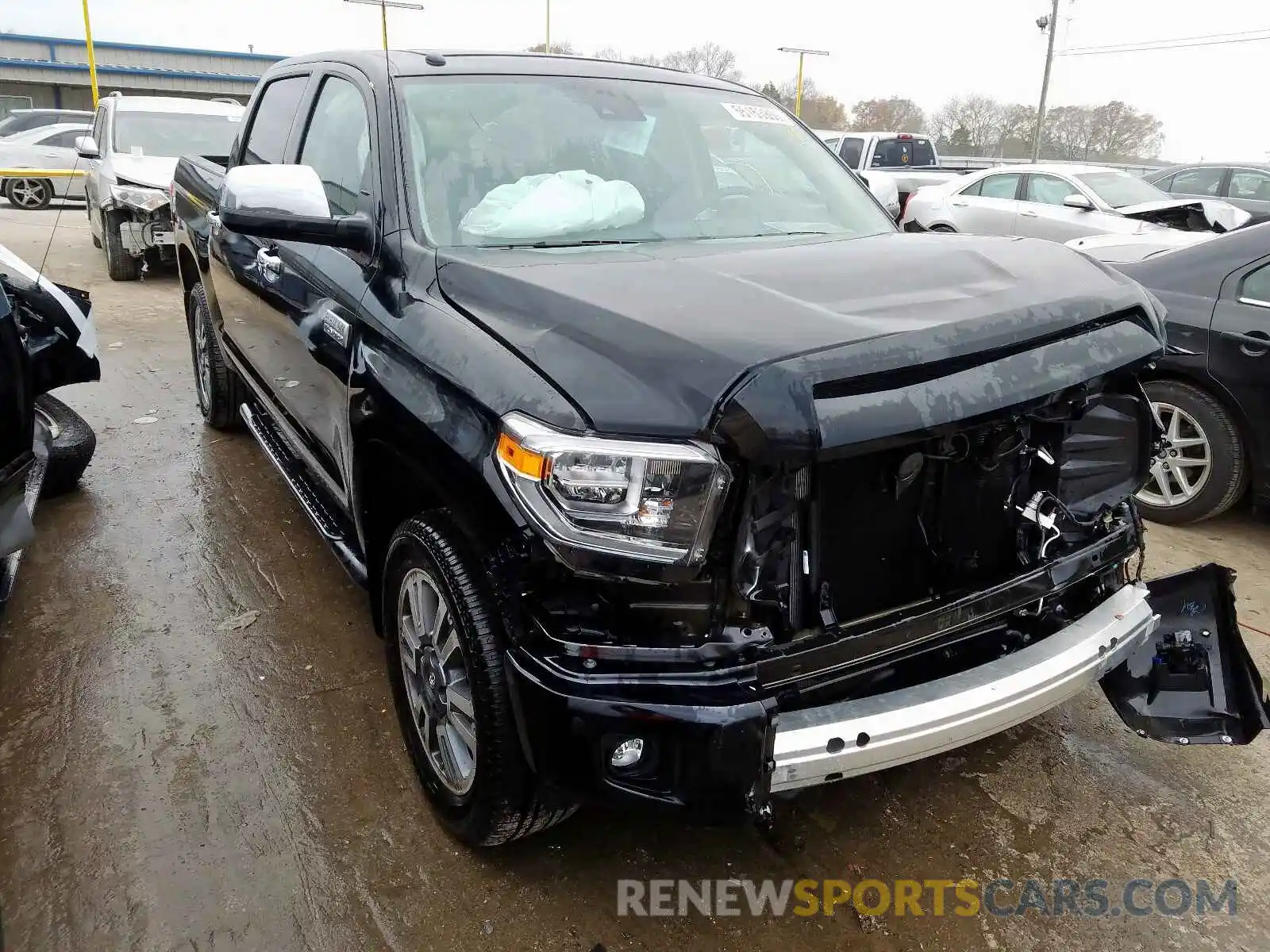 1 Photograph of a damaged car 5TFAY5F19KX823210 TOYOTA TUNDRA CRE 2019