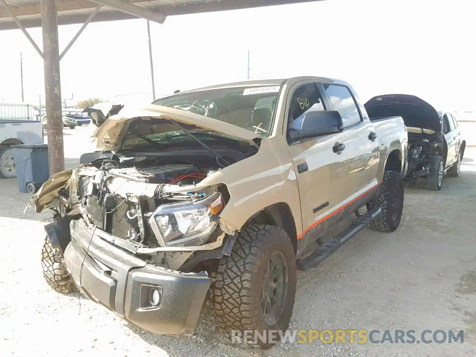 2 Photograph of a damaged car 5TFDW5F15KX787048 TOYOTA TUNDRA CRE 2019