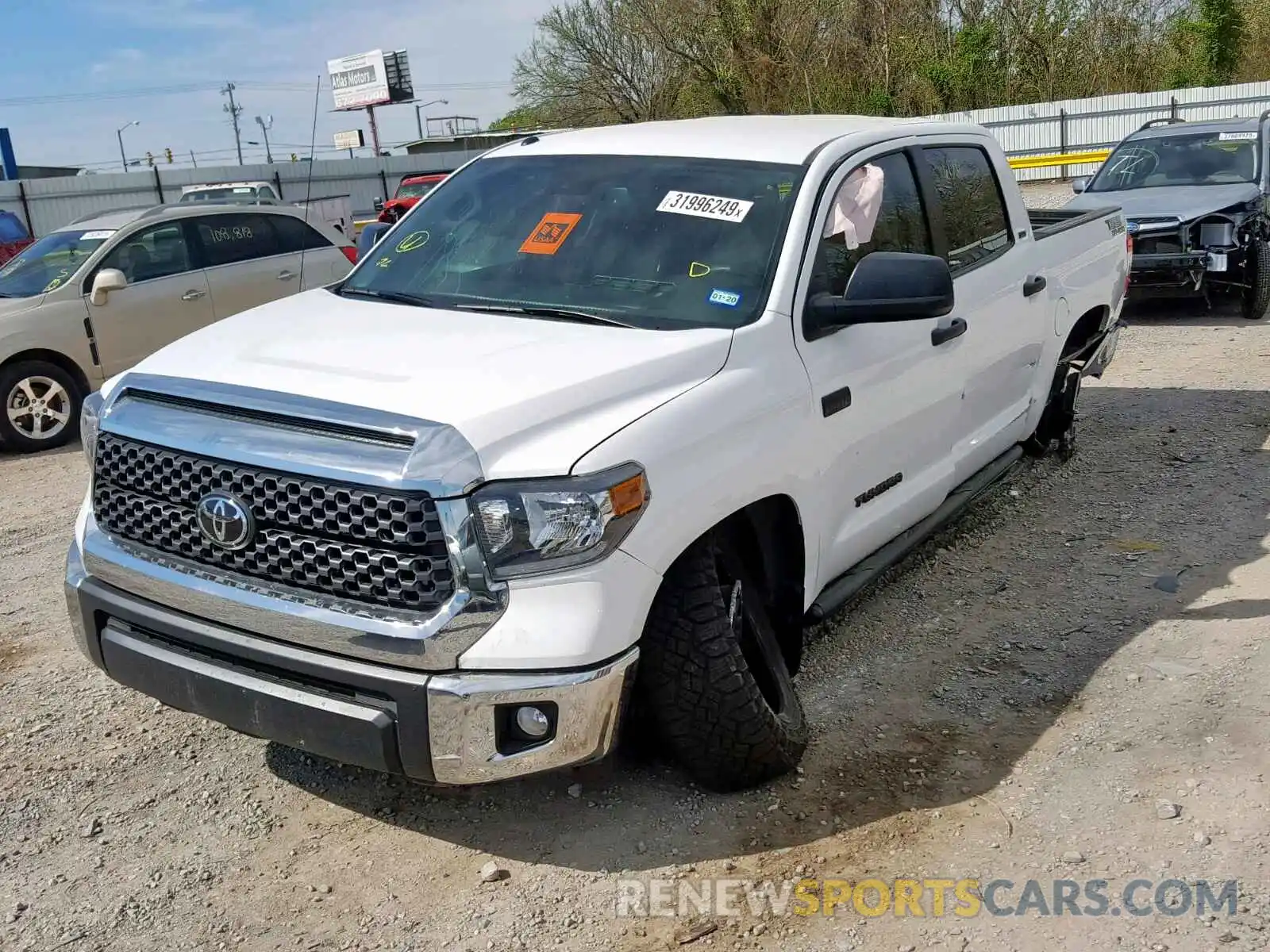 2 Photograph of a damaged car 5TFDW5F19KX806782 TOYOTA TUNDRA CRE 2019