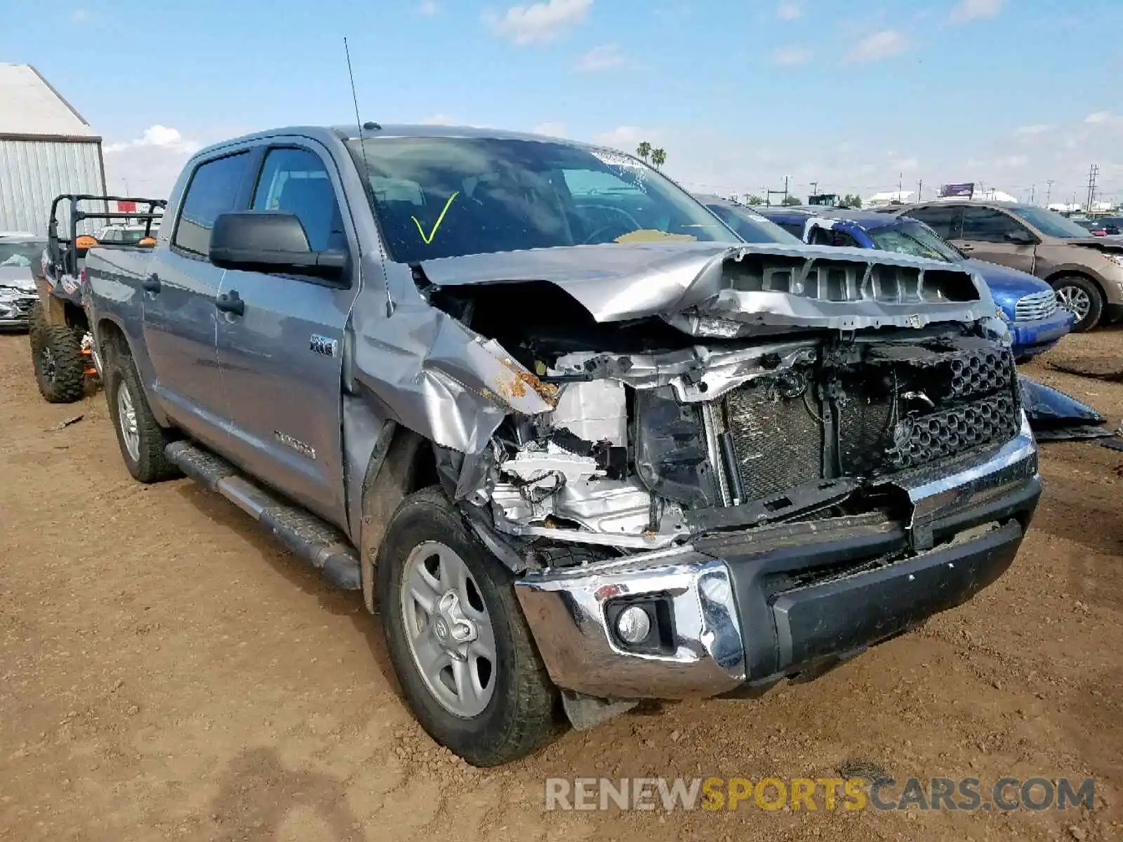 1 Photograph of a damaged car 5TFDY5F12KX808951 TOYOTA TUNDRA CRE 2019