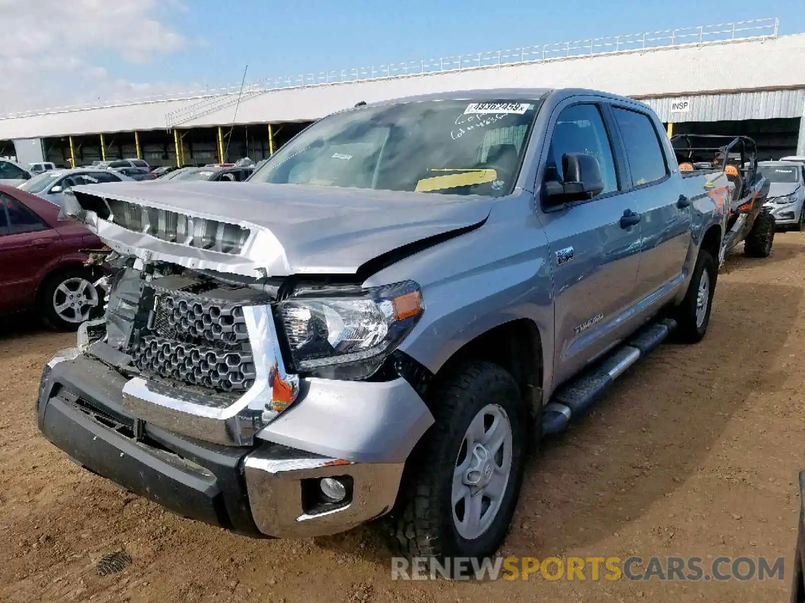 2 Photograph of a damaged car 5TFDY5F12KX808951 TOYOTA TUNDRA CRE 2019