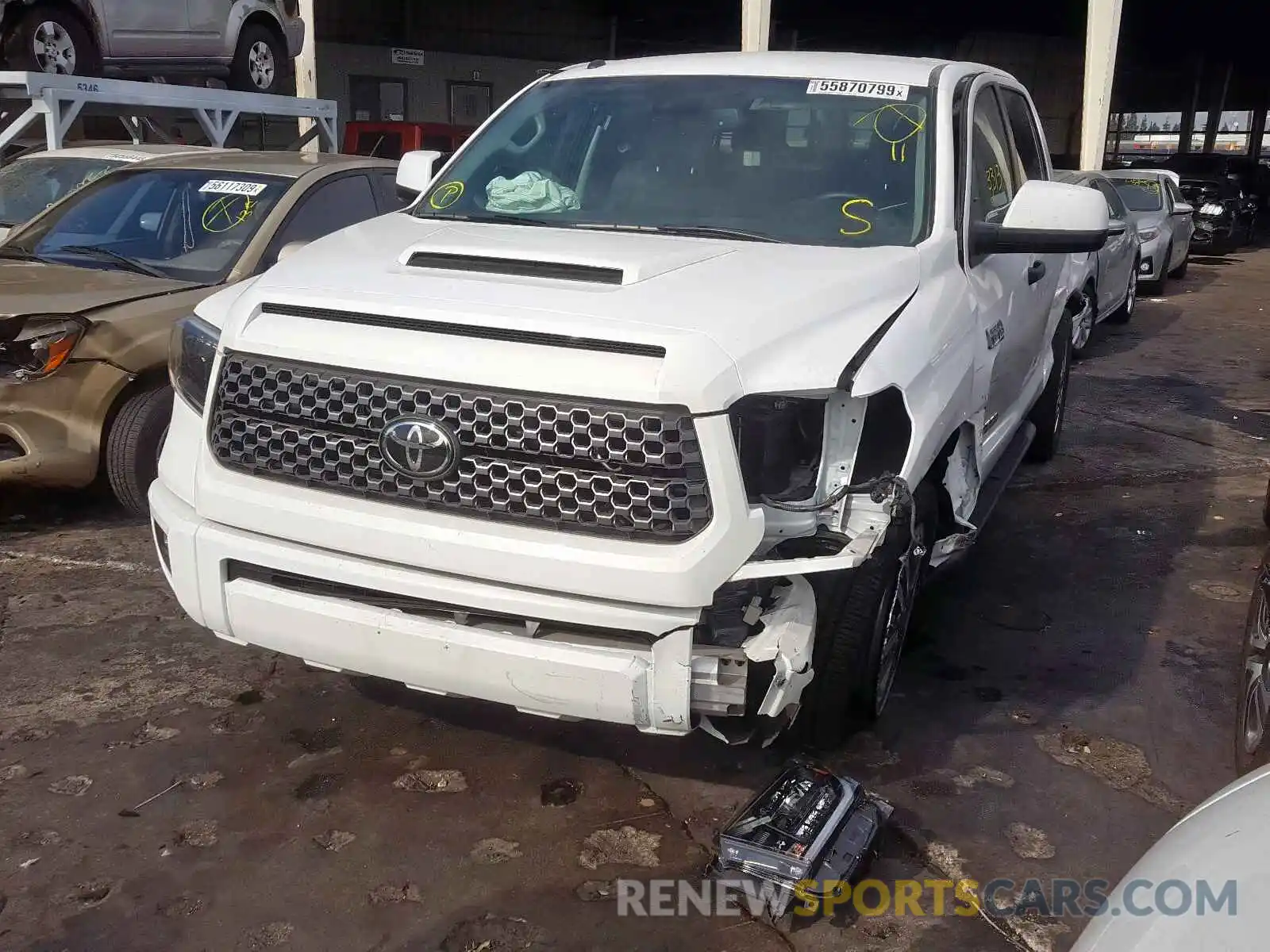 2 Photograph of a damaged car 5TFDY5F13KX822616 TOYOTA TUNDRA CRE 2019