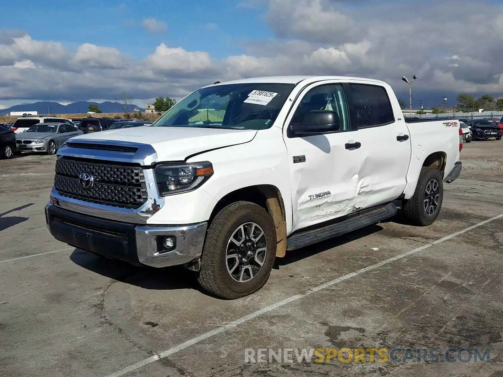 2 Photograph of a damaged car 5TFDY5F13KX827413 TOYOTA TUNDRA CRE 2019