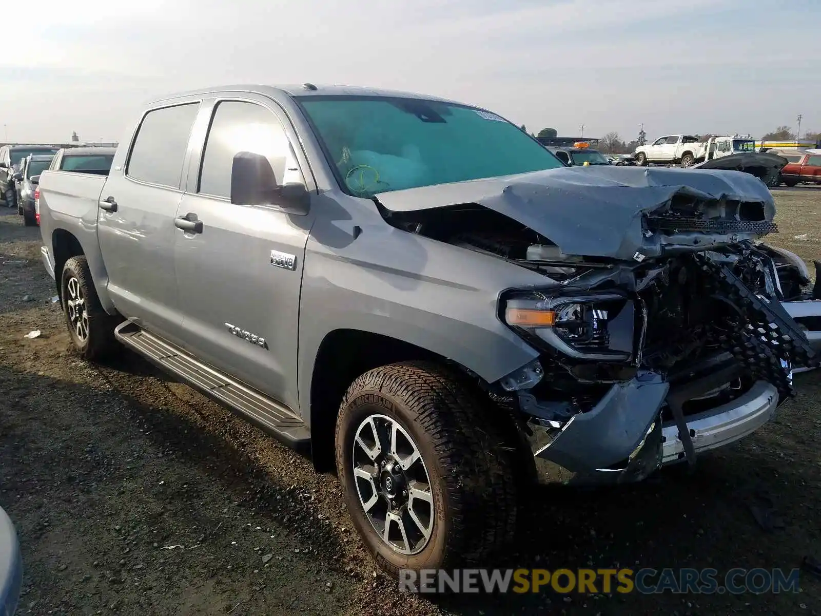 1 Photograph of a damaged car 5TFDY5F13KX842526 TOYOTA TUNDRA CRE 2019