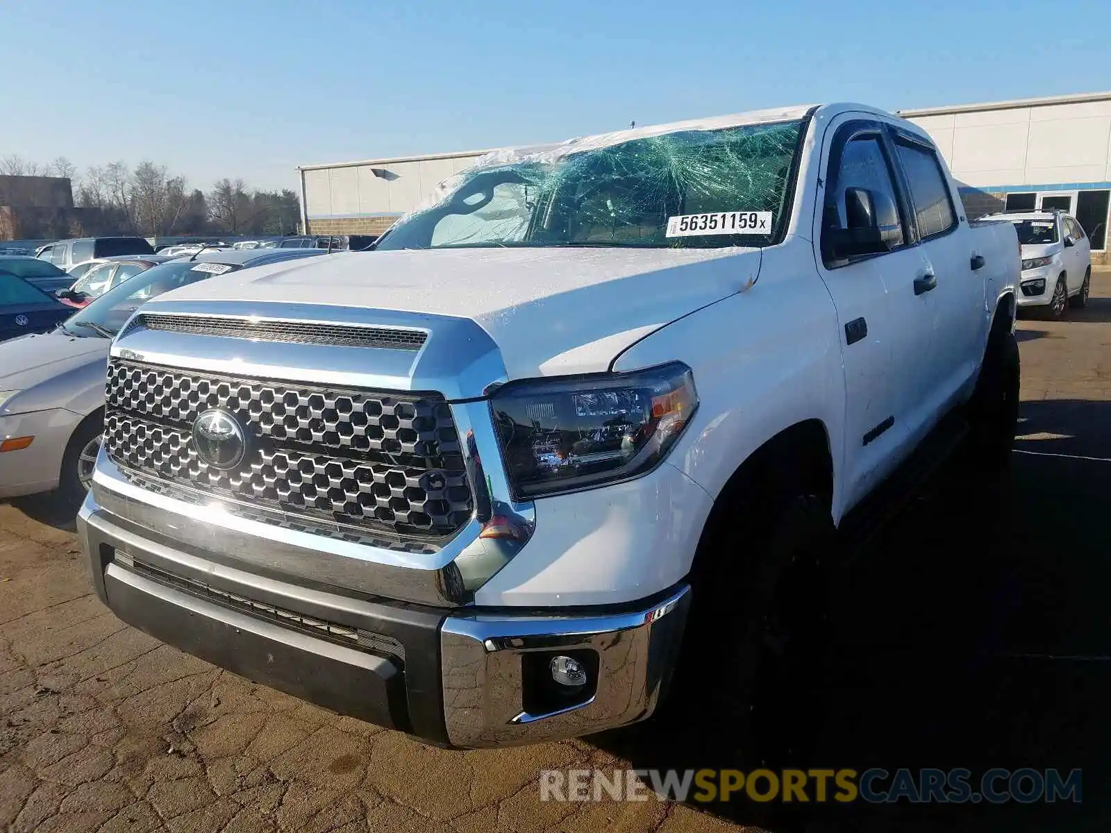 2 Photograph of a damaged car 5TFDY5F17KX787918 TOYOTA TUNDRA CRE 2019