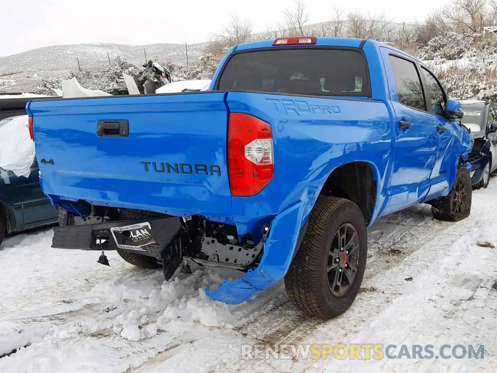 4 Фотография поврежденного автомобиля 5TFDY5F17KX796084 TOYOTA TUNDRA CRE 2019