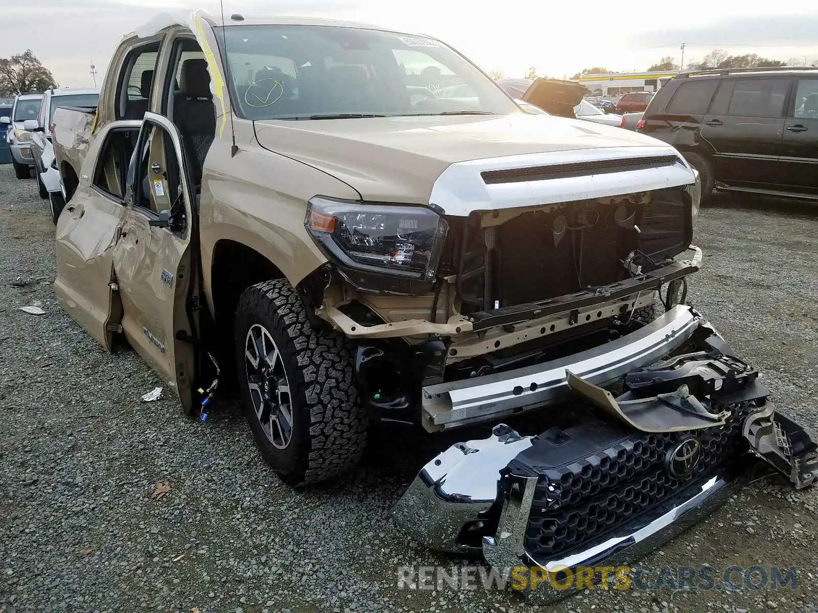 1 Photograph of a damaged car 5TFDY5F17KX826054 TOYOTA TUNDRA CRE 2019