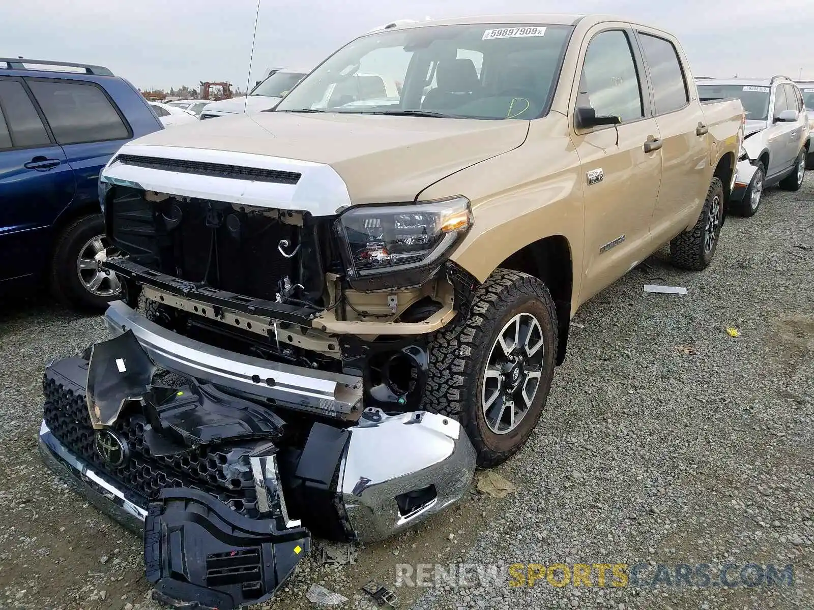 2 Photograph of a damaged car 5TFDY5F17KX826054 TOYOTA TUNDRA CRE 2019