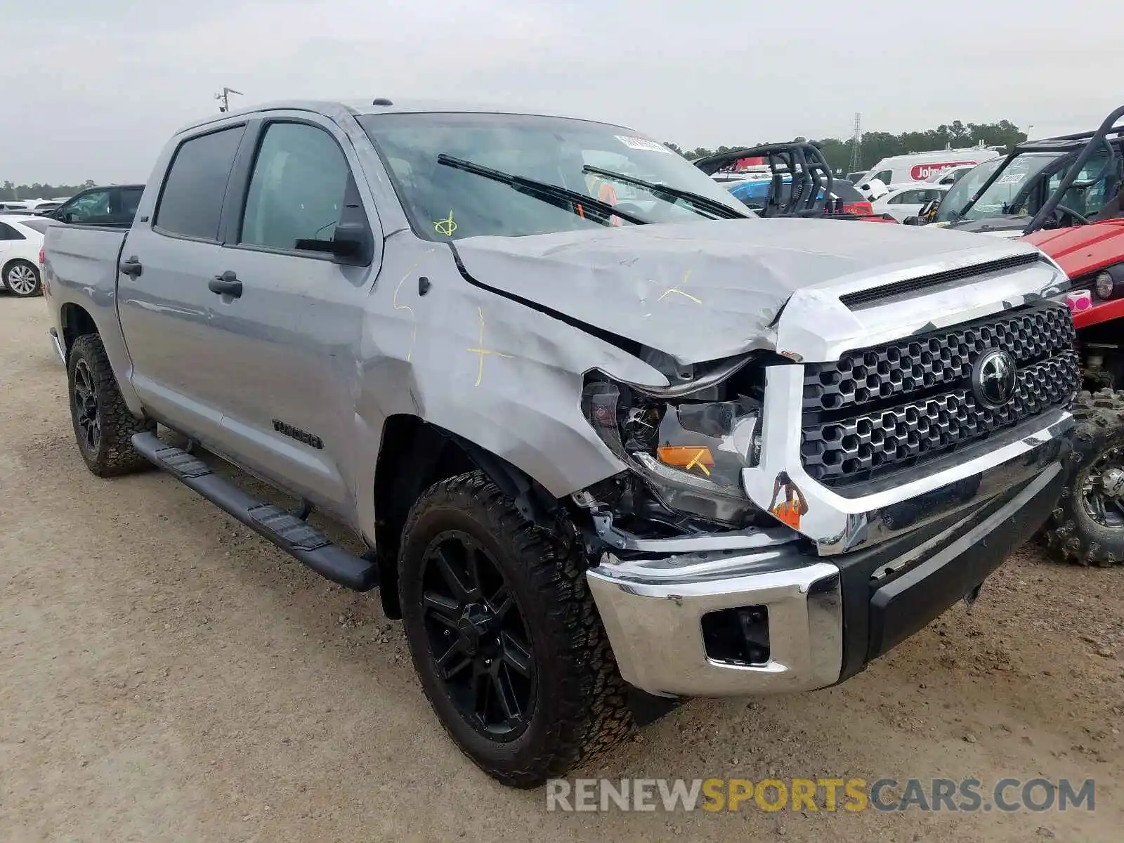 1 Photograph of a damaged car 5TFEM5F15KX135329 TOYOTA TUNDRA CRE 2019