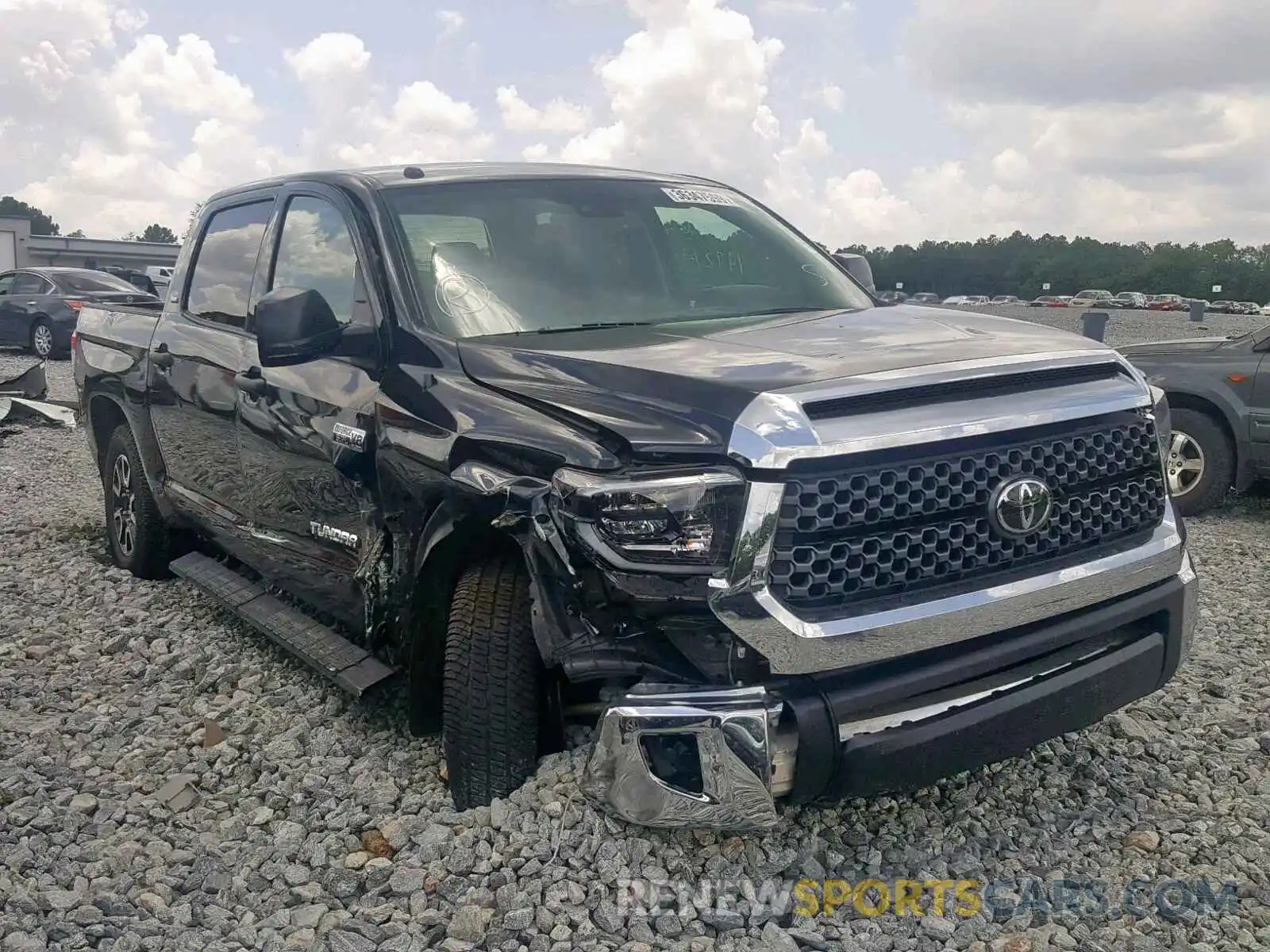 1 Photograph of a damaged car 5TFEY5F12KX244741 TOYOTA TUNDRA CRE 2019