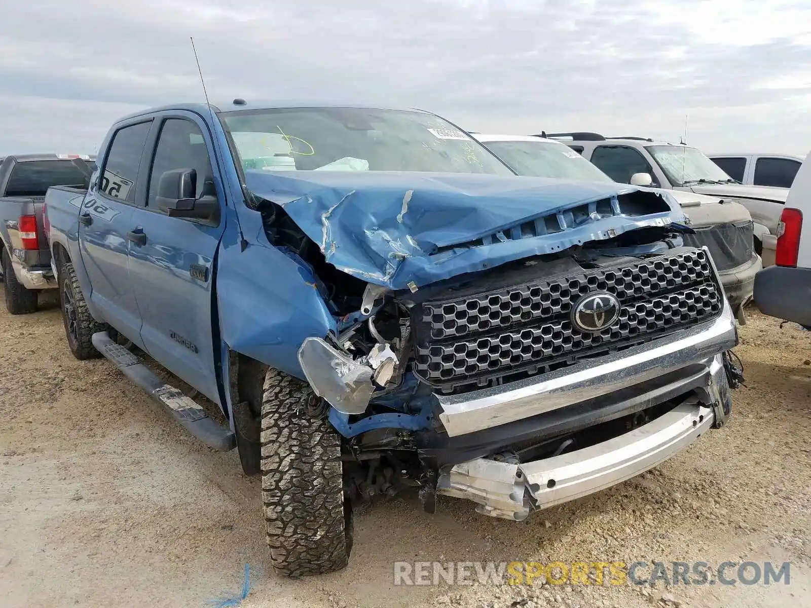 1 Photograph of a damaged car 5TFEY5F16KX244144 TOYOTA TUNDRA CRE 2019