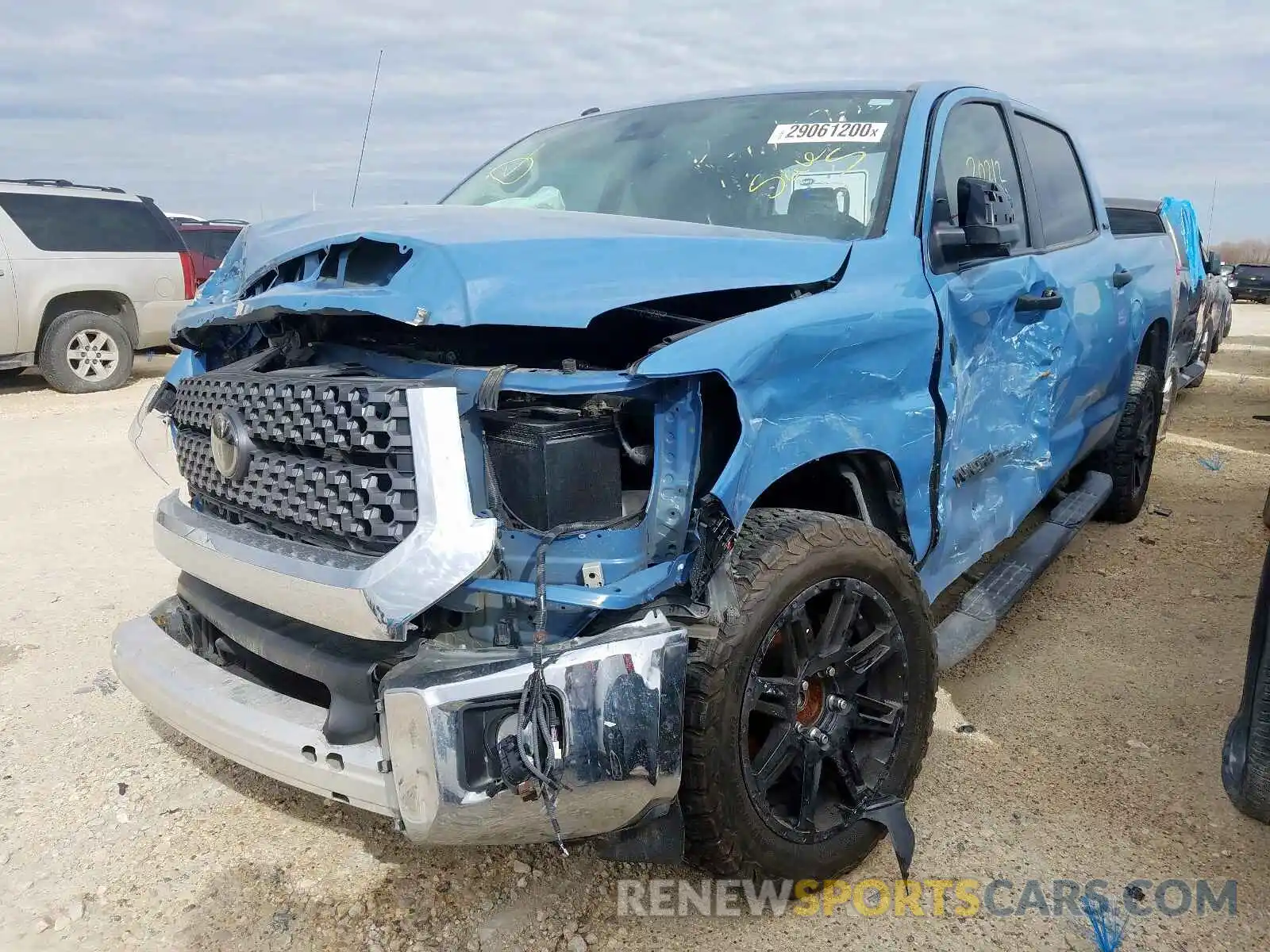 2 Photograph of a damaged car 5TFEY5F16KX244144 TOYOTA TUNDRA CRE 2019