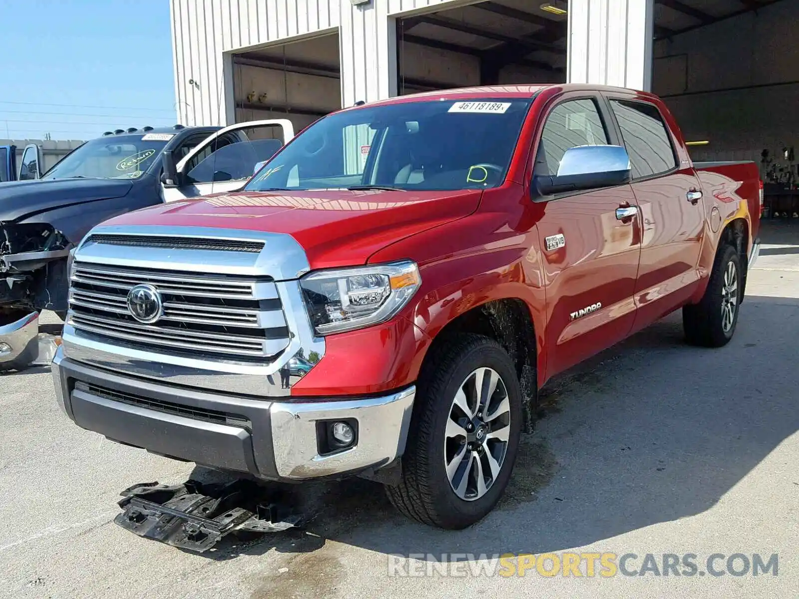 2 Photograph of a damaged car 5TFHY5F11KX843739 TOYOTA TUNDRA CRE 2019