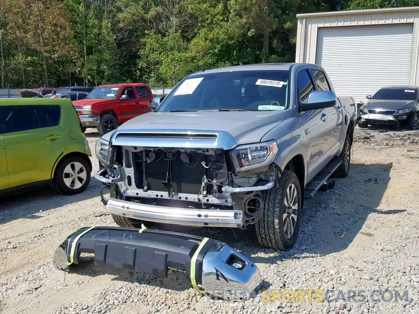 2 Photograph of a damaged car 5TFHY5F11KX844406 TOYOTA TUNDRA CRE 2019