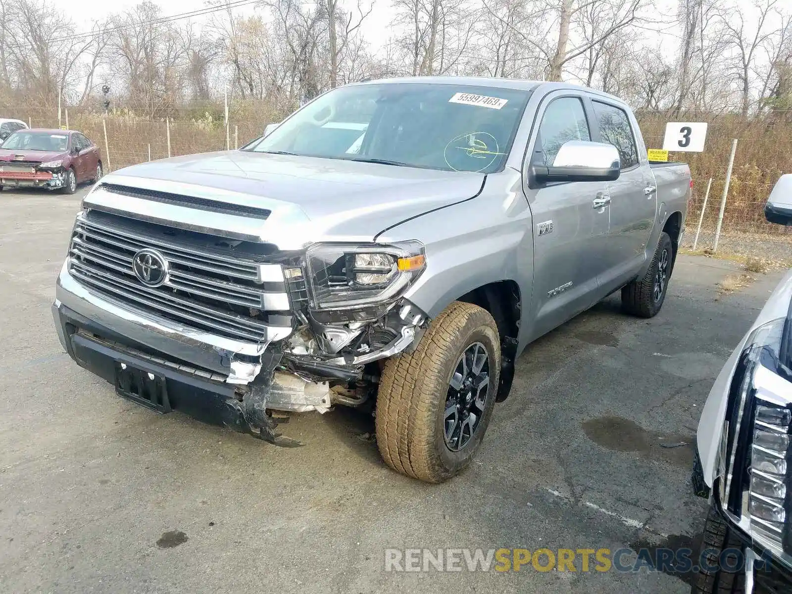 2 Photograph of a damaged car 5TFHY5F16KX794263 TOYOTA TUNDRA CRE 2019