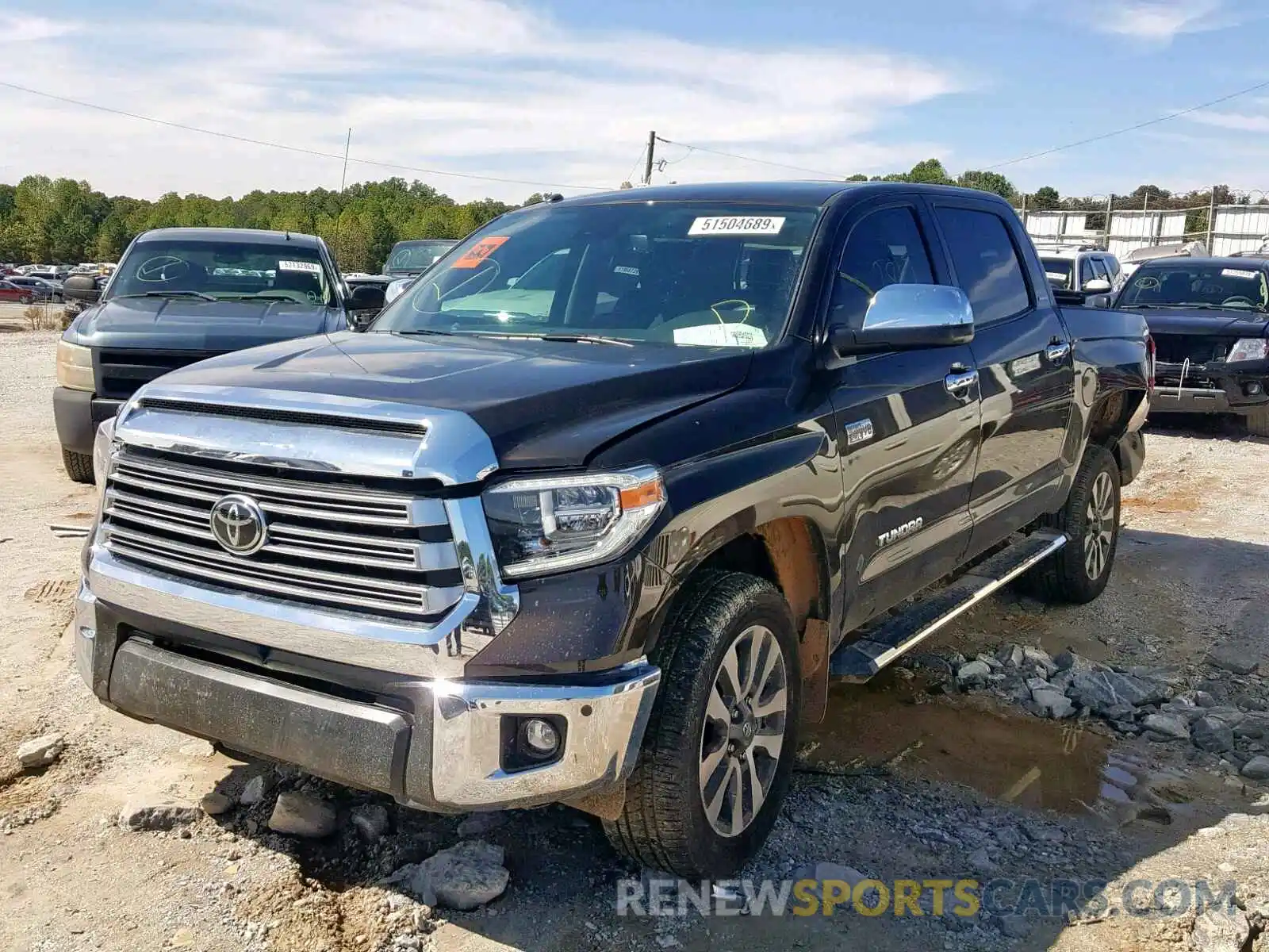 2 Photograph of a damaged car 5TFHY5F16KX822580 TOYOTA TUNDRA CRE 2019