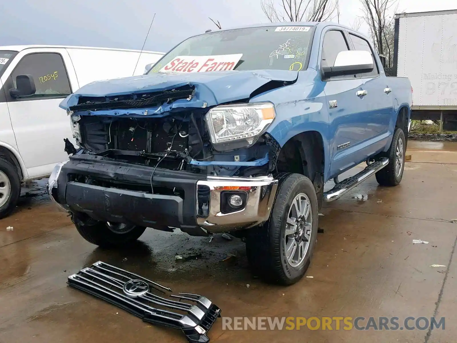 2 Photograph of a damaged car 5TFHY5F17KX817503 TOYOTA TUNDRA CRE 2019