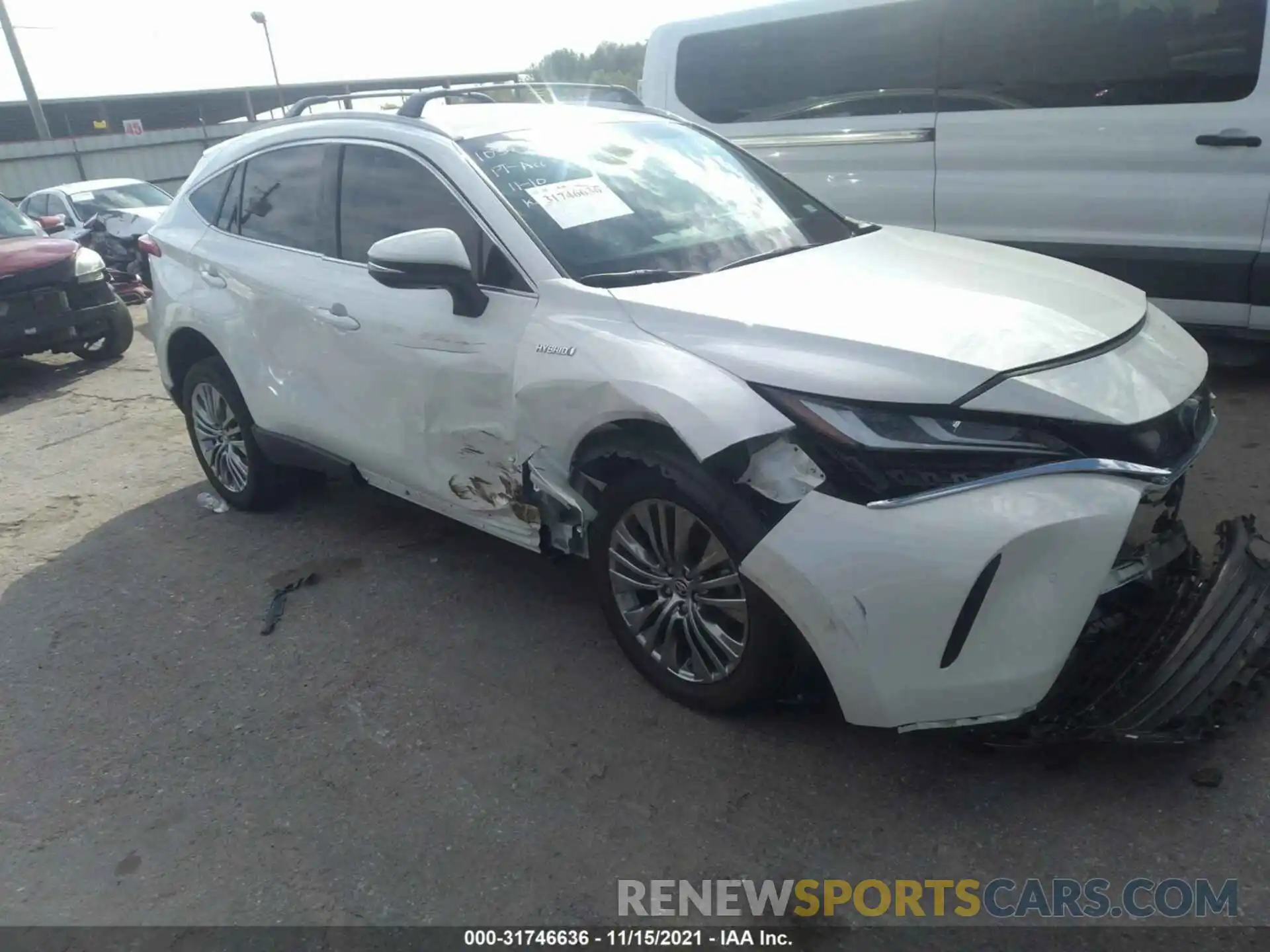 1 Photograph of a damaged car JTEAAAAH0MJ006601 TOYOTA VENZA 2021