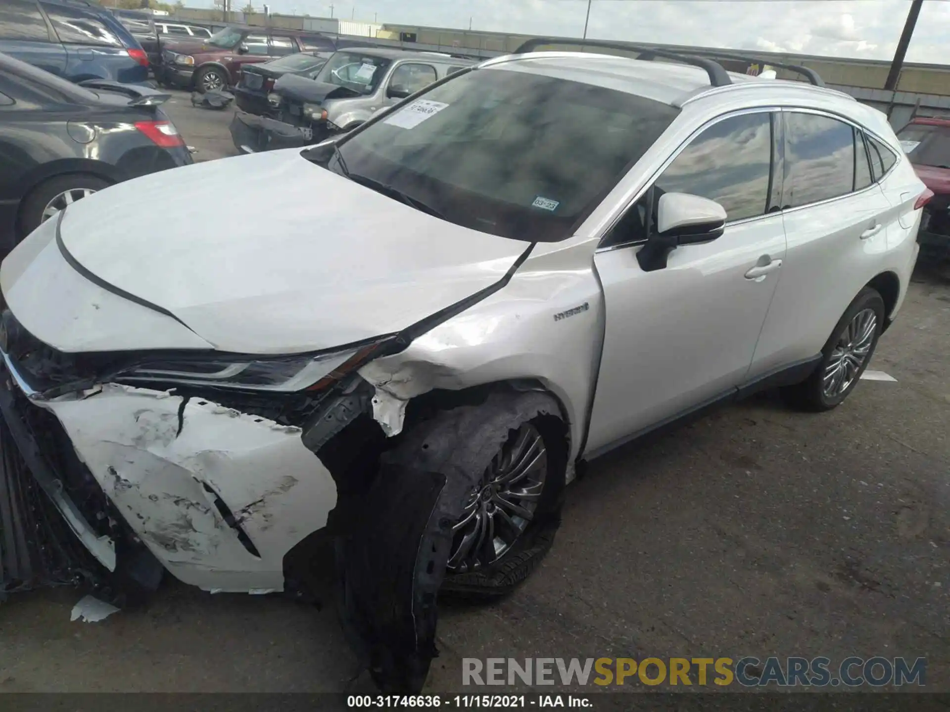 2 Photograph of a damaged car JTEAAAAH0MJ006601 TOYOTA VENZA 2021