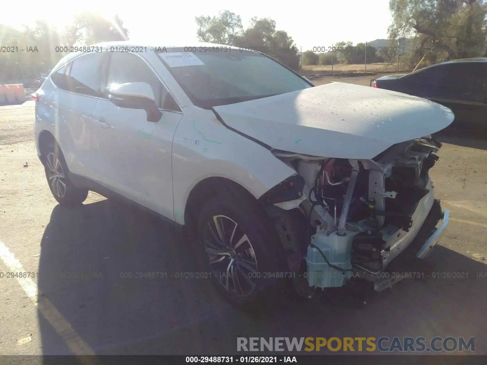 1 Photograph of a damaged car JTEAAAAH0MJ011443 TOYOTA VENZA 2021