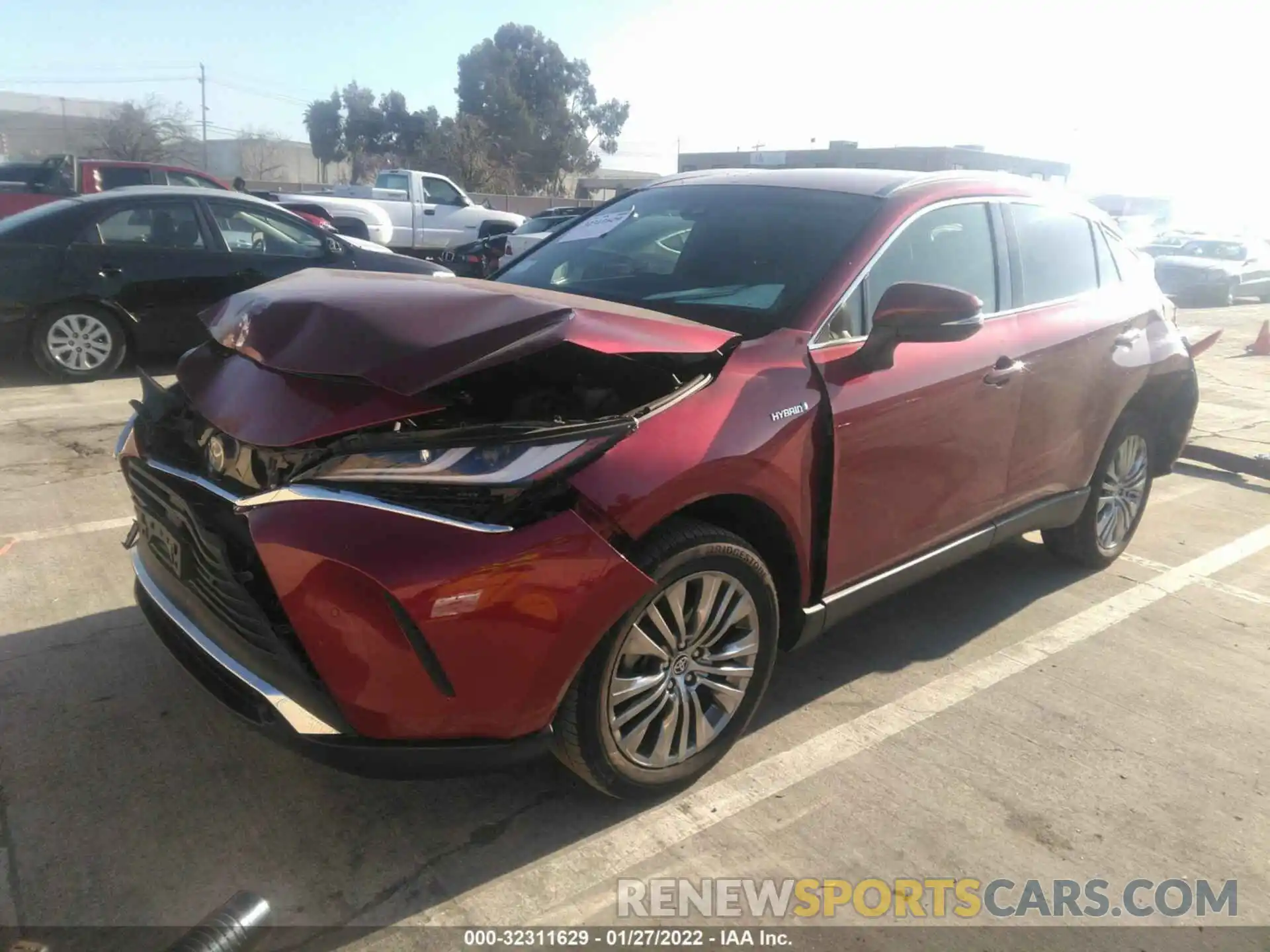 2 Photograph of a damaged car JTEAAAAH0MJ014777 TOYOTA VENZA 2021