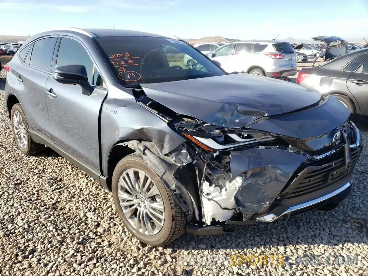 1 Photograph of a damaged car JTEAAAAH0MJ018876 TOYOTA VENZA 2021