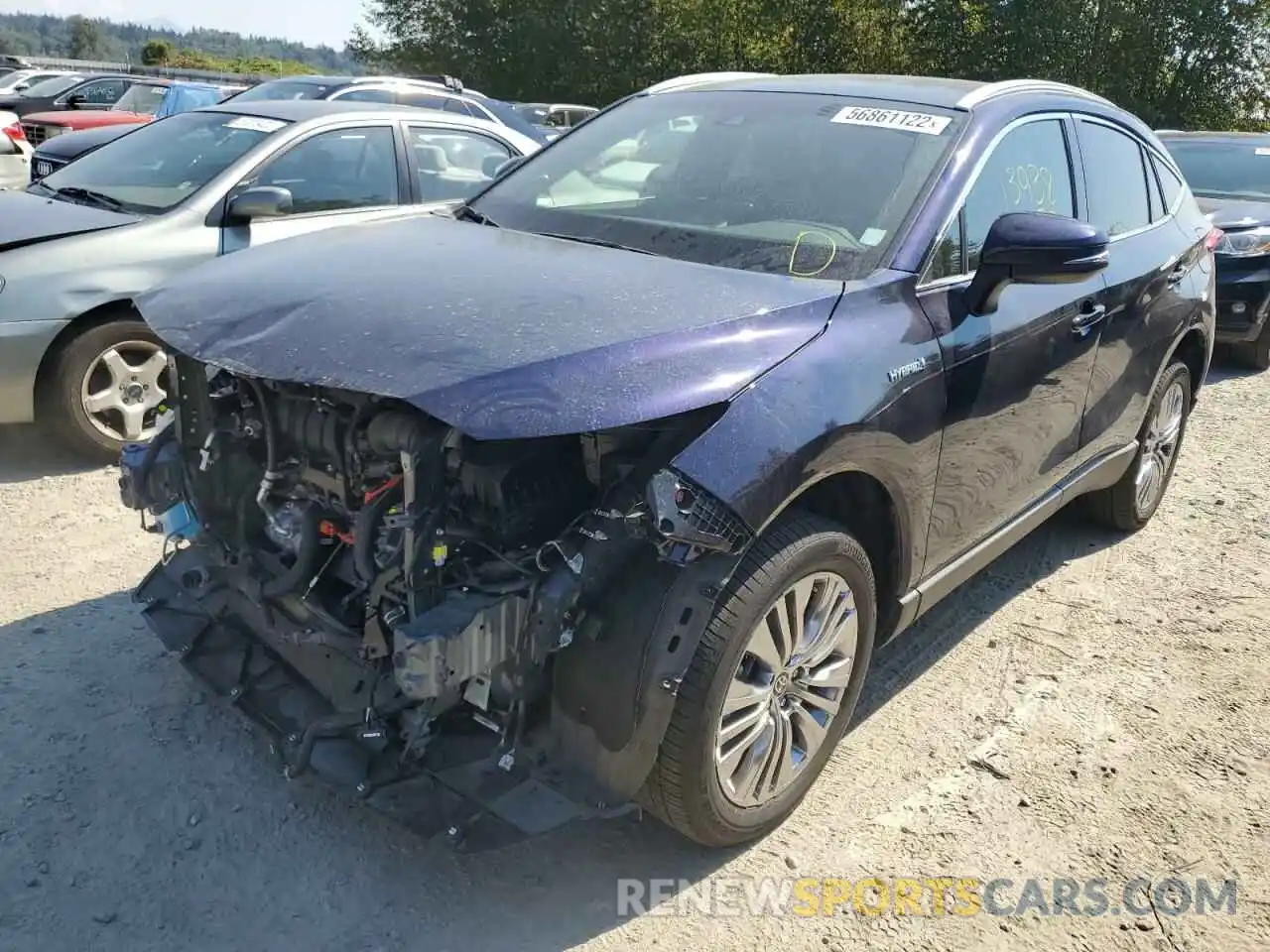 2 Photograph of a damaged car JTEAAAAH0MJ022541 TOYOTA VENZA 2021