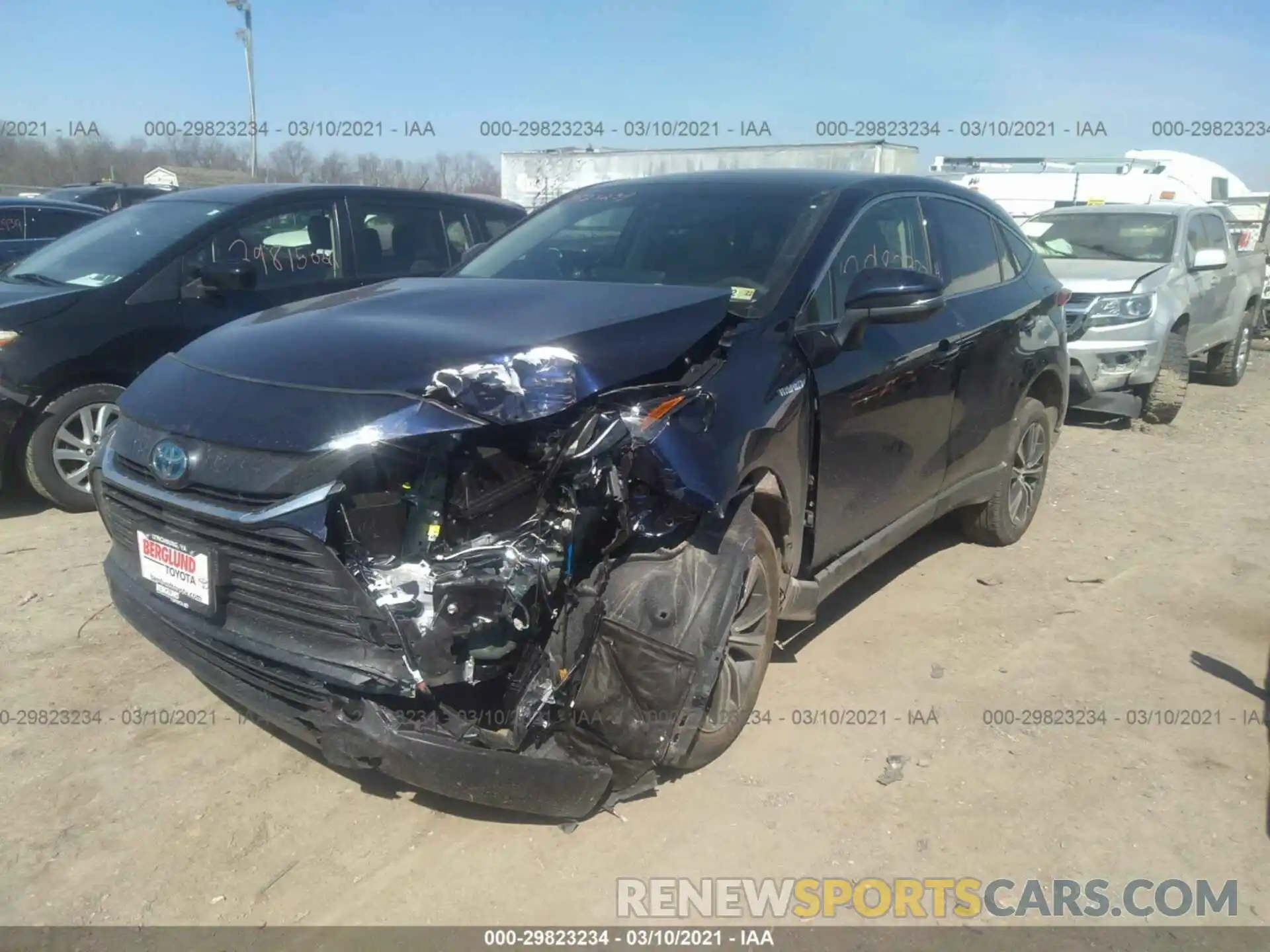 2 Photograph of a damaged car JTEAAAAH0MJ028808 TOYOTA VENZA 2021