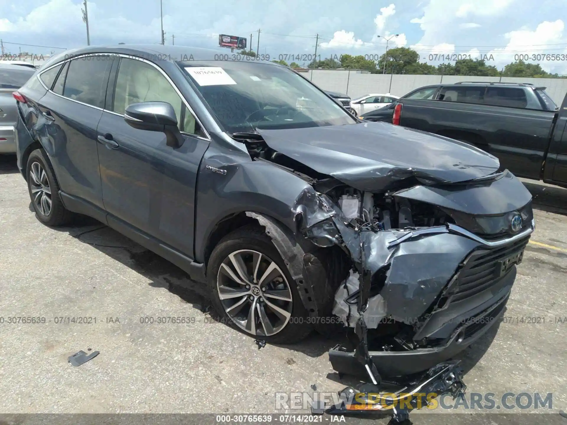 1 Photograph of a damaged car JTEAAAAH0MJ030820 TOYOTA VENZA 2021