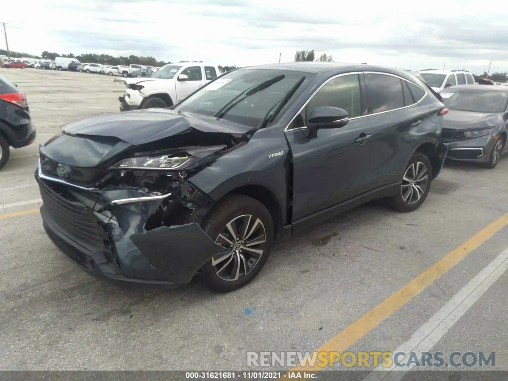 2 Photograph of a damaged car JTEAAAAH0MJ036326 TOYOTA VENZA 2021