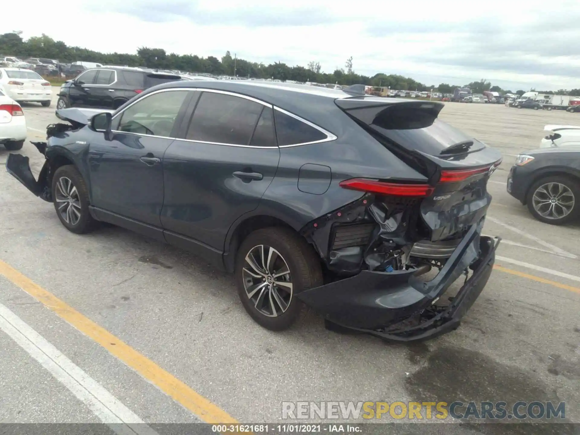 3 Photograph of a damaged car JTEAAAAH0MJ036326 TOYOTA VENZA 2021