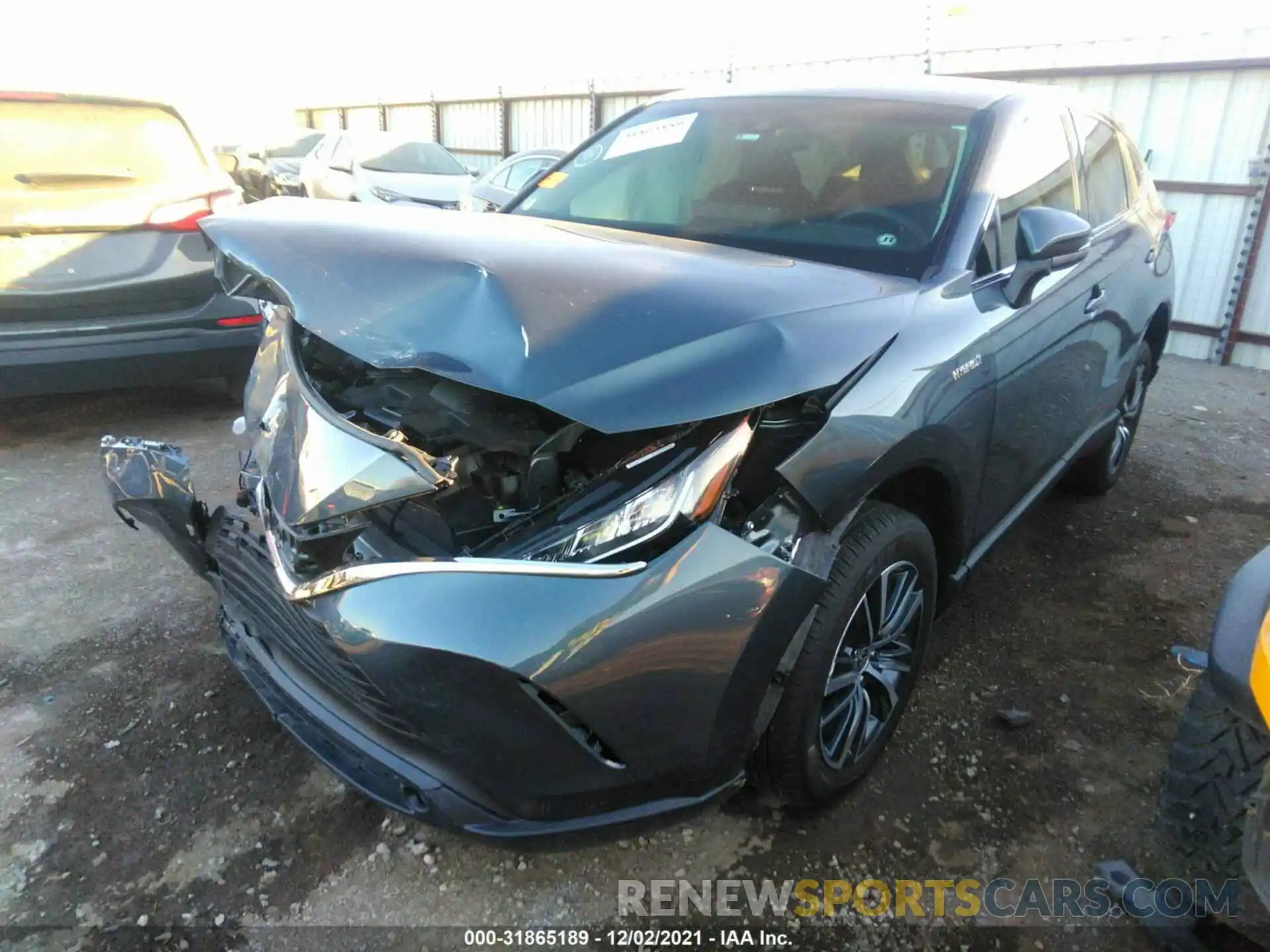 2 Photograph of a damaged car JTEAAAAH0MJ043230 TOYOTA VENZA 2021