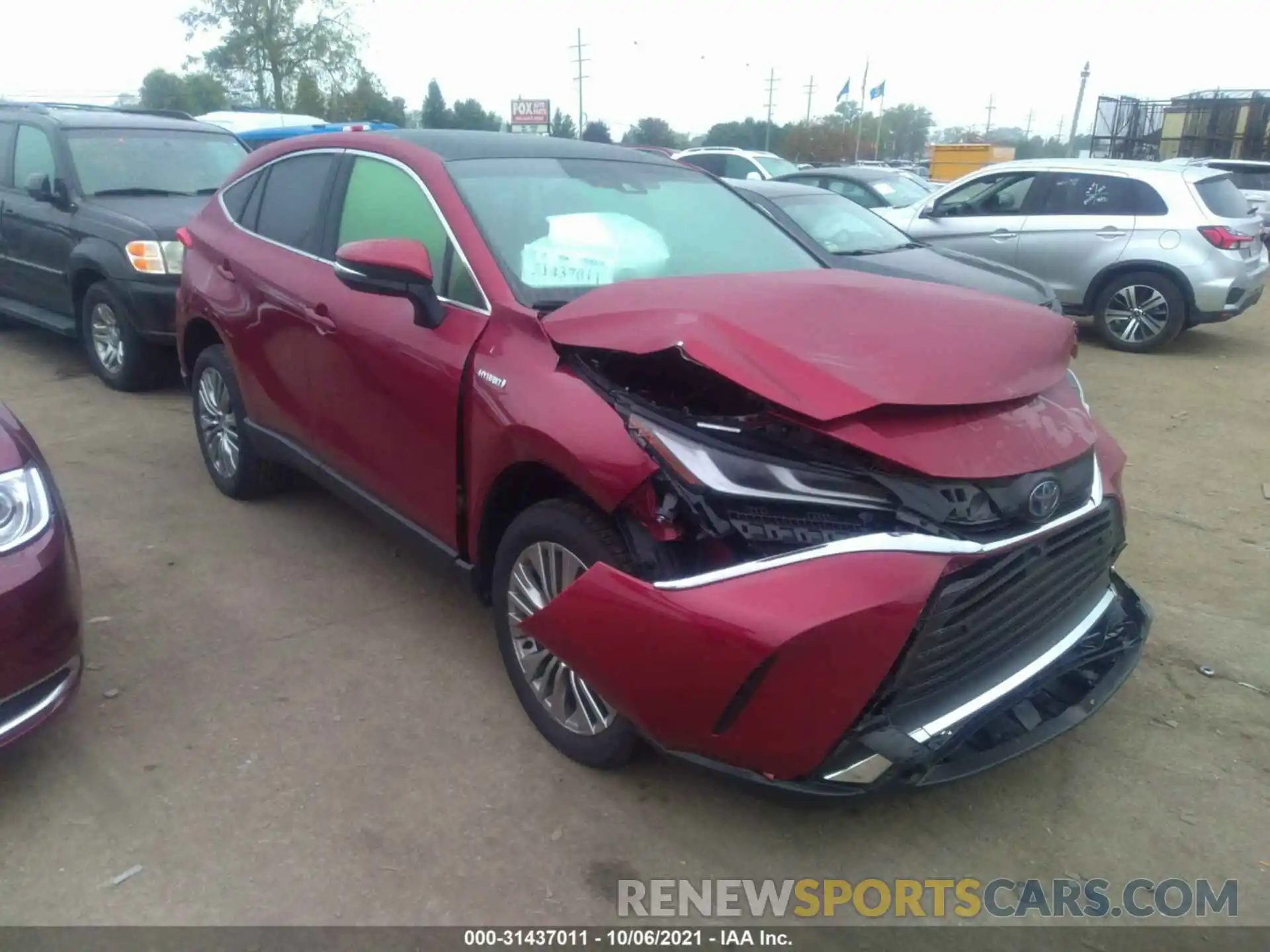 1 Photograph of a damaged car JTEAAAAH0MJ051442 TOYOTA VENZA 2021