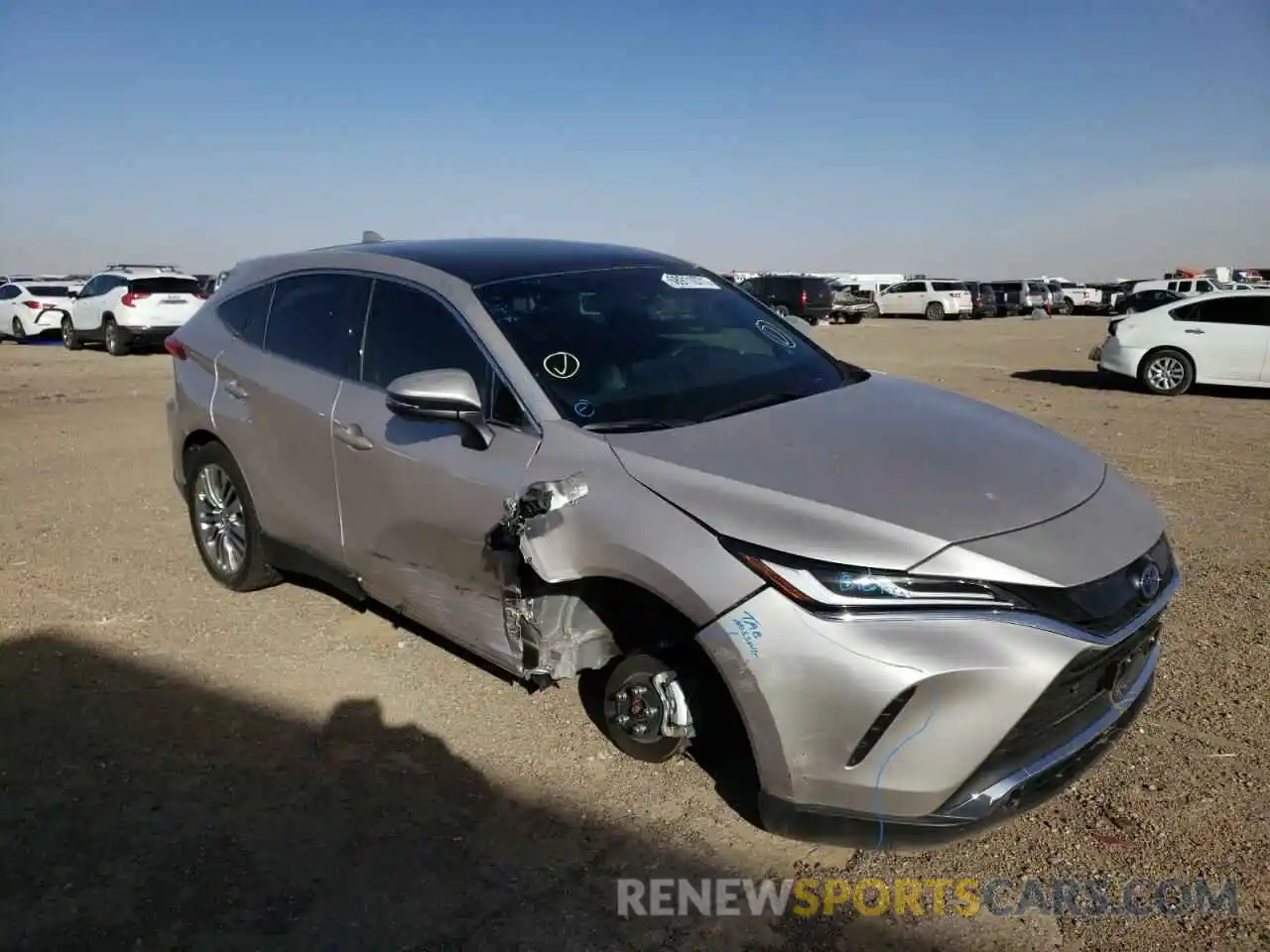 1 Photograph of a damaged car JTEAAAAH0MJ054079 TOYOTA VENZA 2021