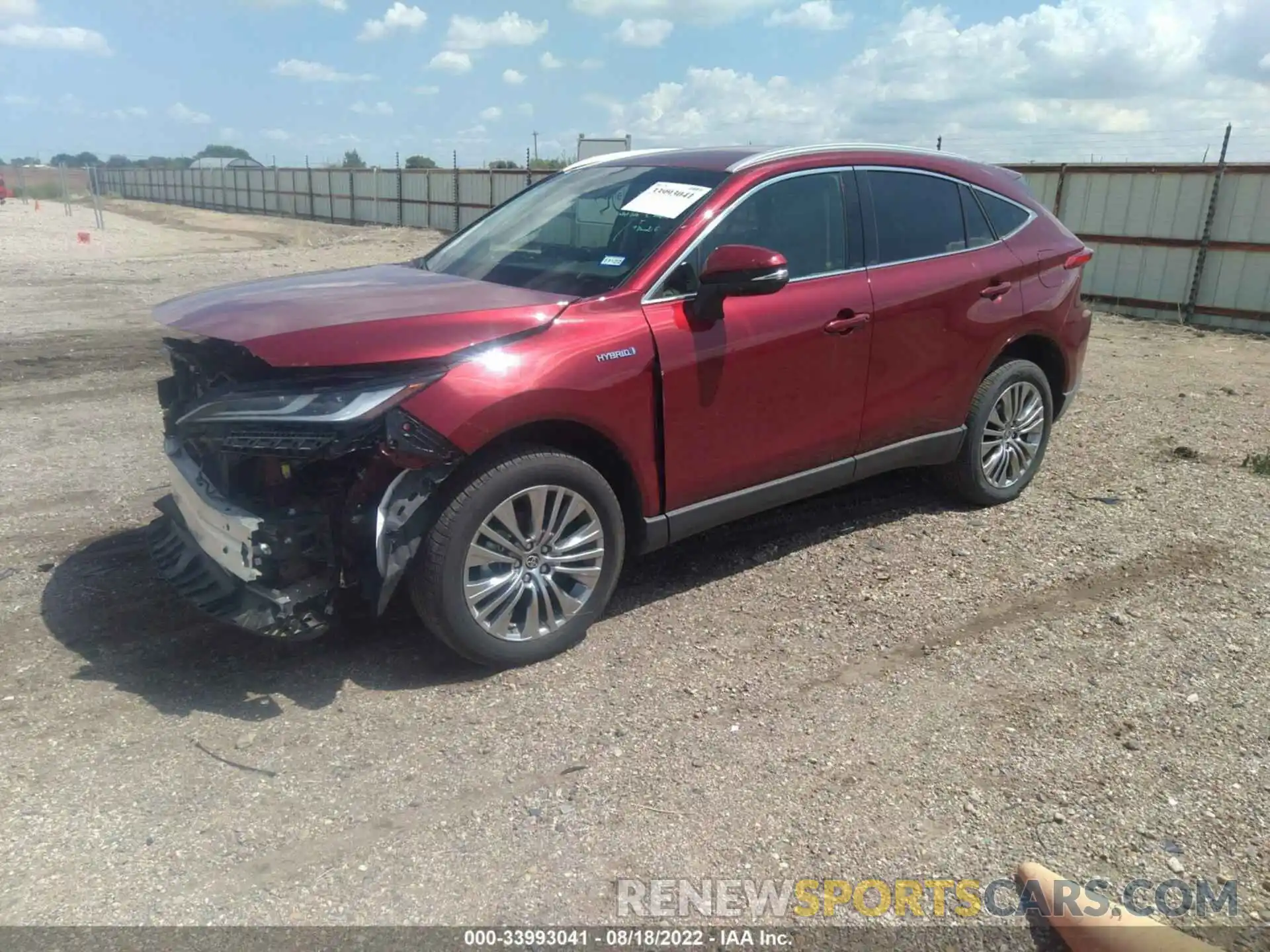 2 Photograph of a damaged car JTEAAAAH0MJ076261 TOYOTA VENZA 2021