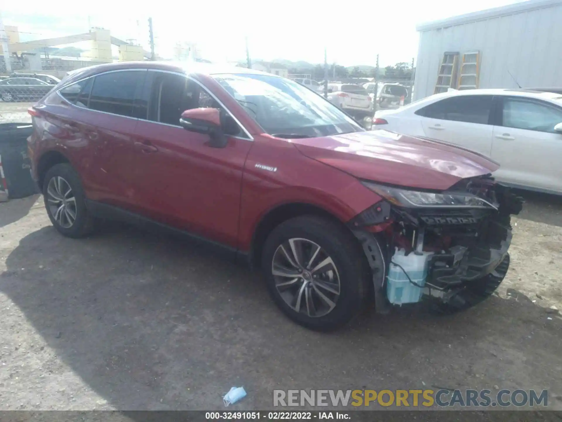 1 Photograph of a damaged car JTEAAAAH0MJ077281 TOYOTA VENZA 2021