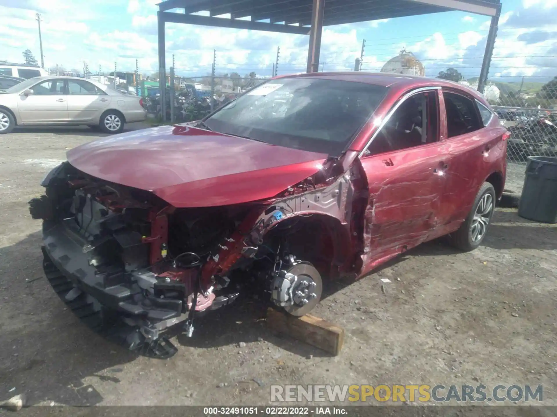 2 Photograph of a damaged car JTEAAAAH0MJ077281 TOYOTA VENZA 2021