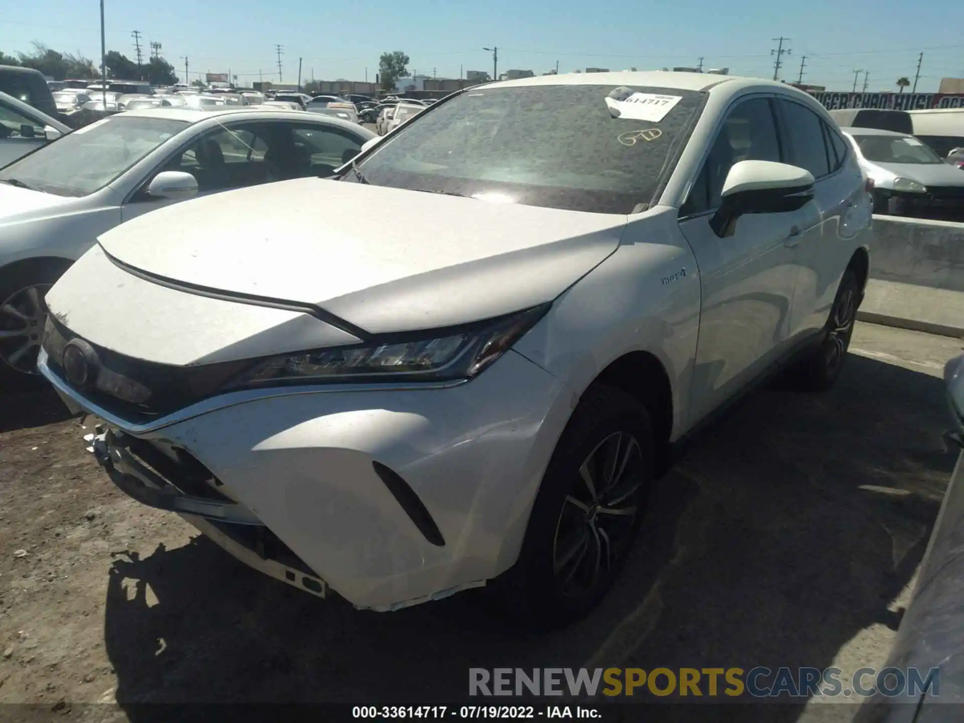 2 Photograph of a damaged car JTEAAAAH0MJ079810 TOYOTA VENZA 2021